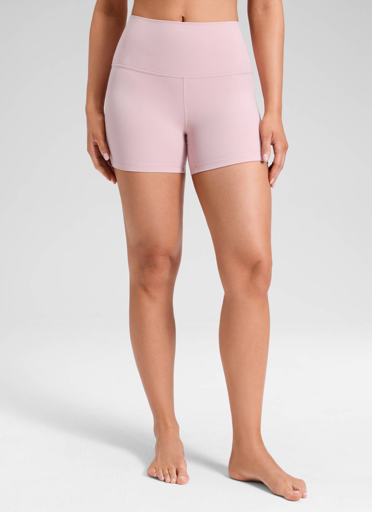 Seluar Pendek Biker Tinggi Yoga Wanita CRZ YOGA Butterluxe Seluar Pendek 4'' Pink Haze