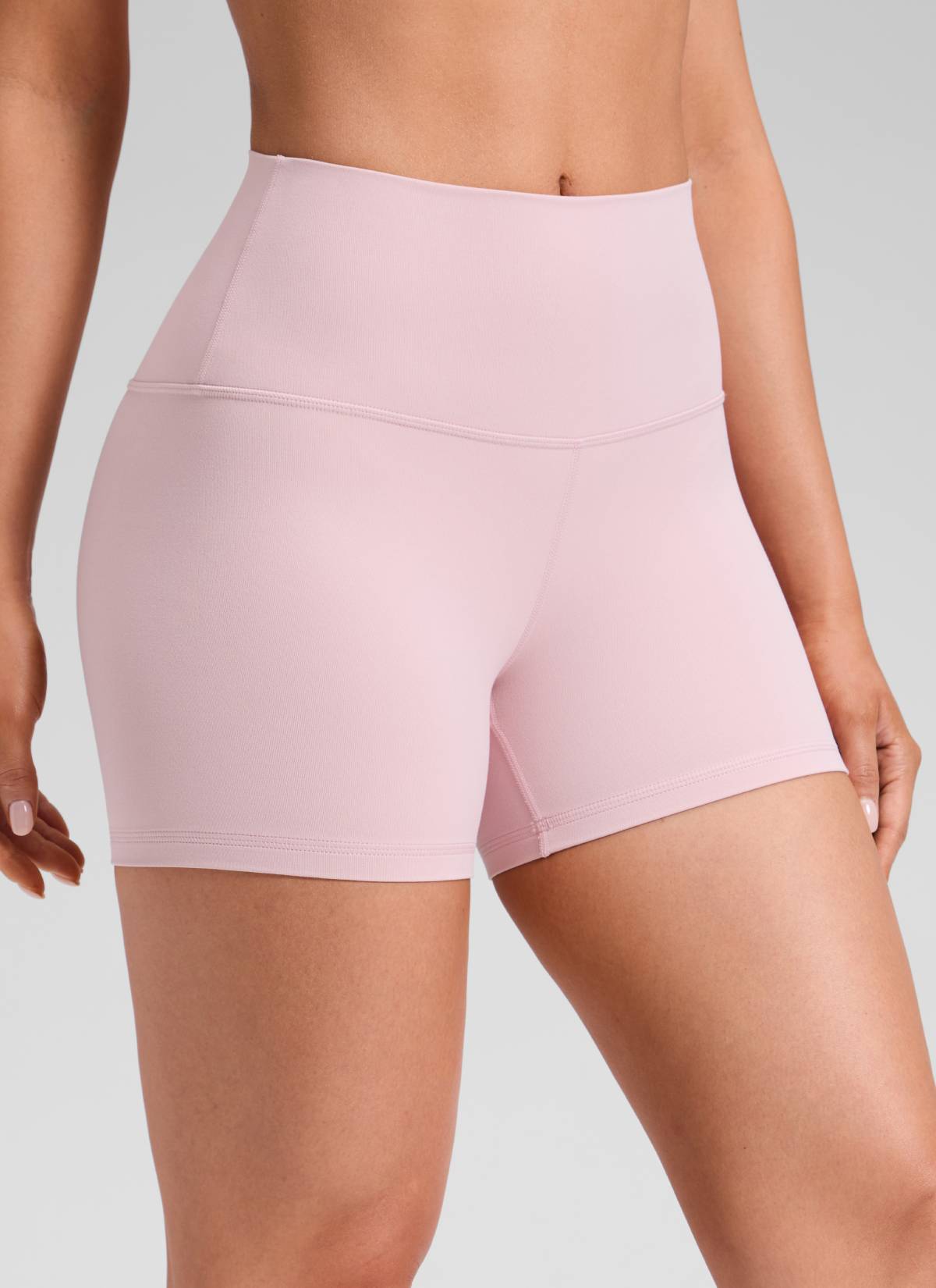 Seluar Pendek Biker Tinggi Yoga Wanita CRZ YOGA Butterluxe Seluar Pendek 4'' Pink Haze