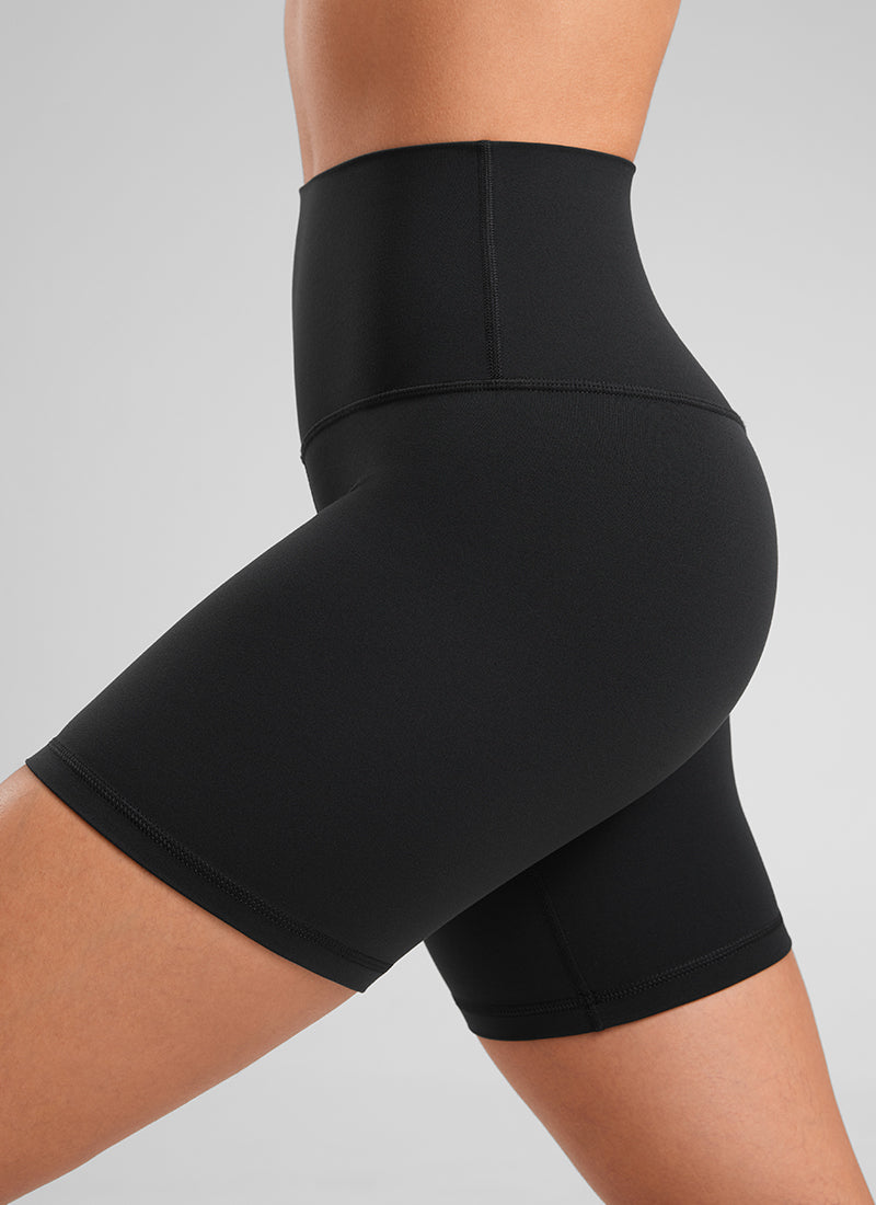 Seluar Pendek Biker Yoga Tinggi CRZ YOGA Wanita Butterluxe Seluar pendek 6'' Hitam