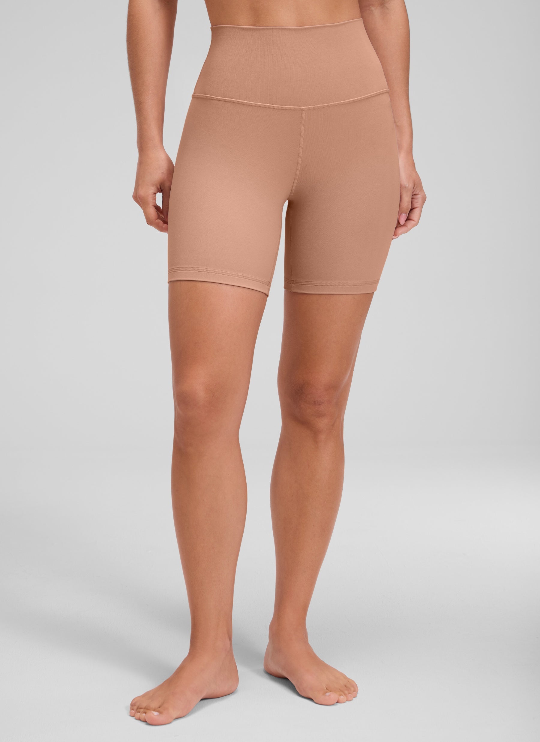 Seluar Pendek Biker Tinggi Yoga Wanita CRZ YOGA Butterluxe Seluar Pendek 6'' Mocha Mousse