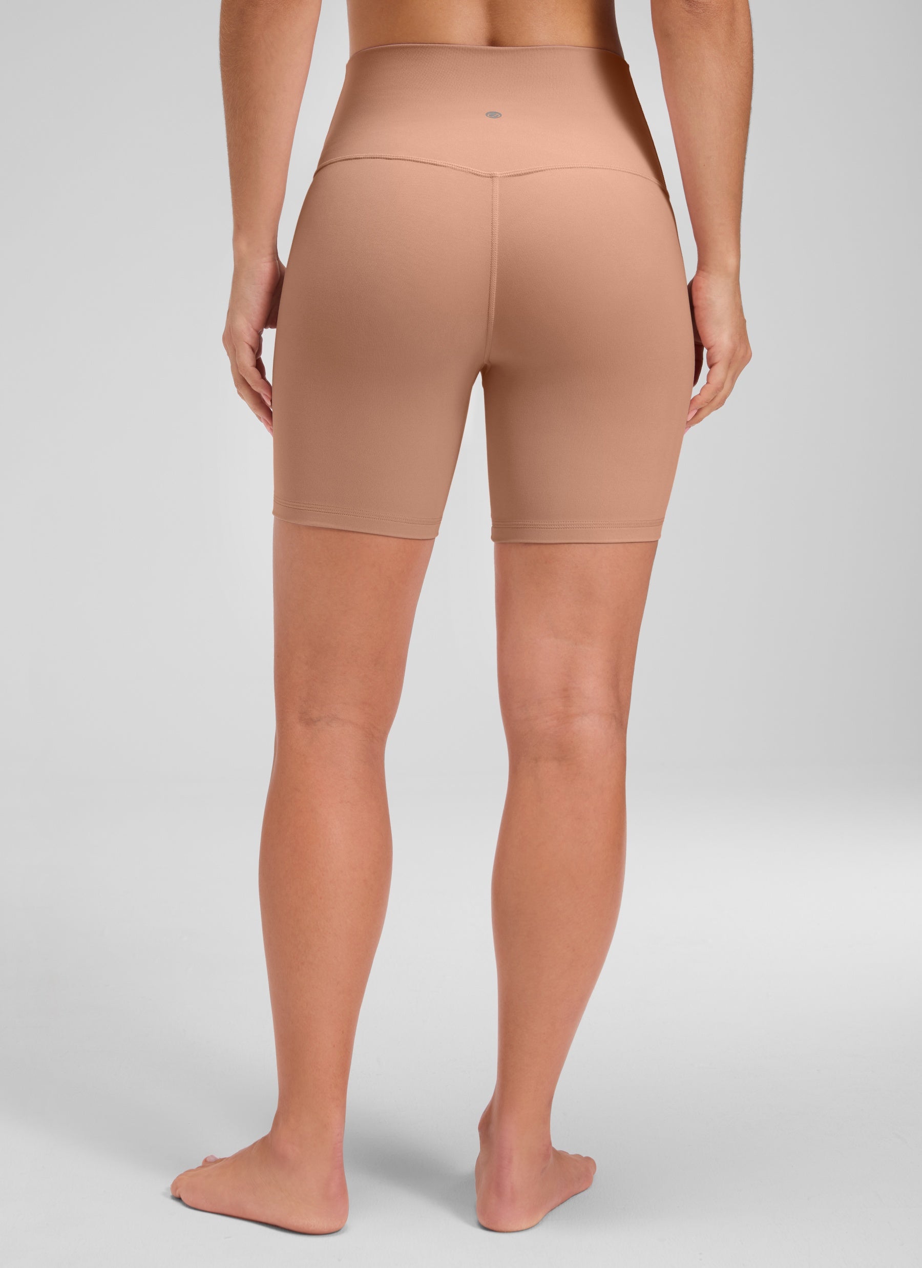 Seluar Pendek Biker Tinggi Yoga Wanita CRZ YOGA Butterluxe Seluar Pendek 6'' Mocha Mousse