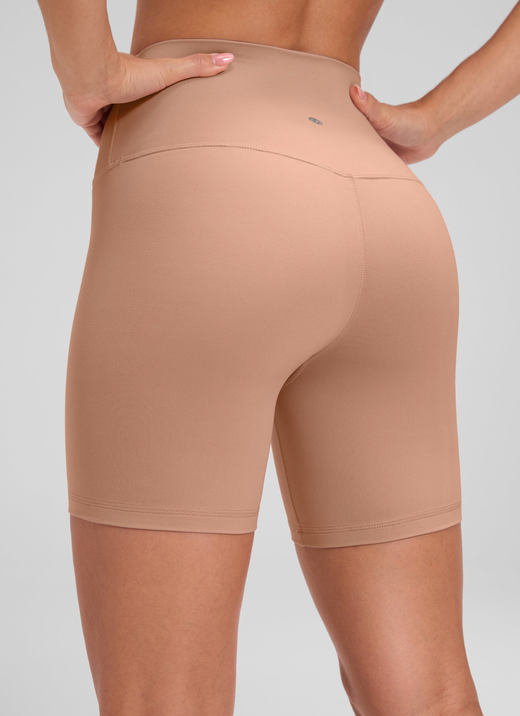 Seluar Pendek Biker Tinggi Yoga Wanita CRZ YOGA Butterluxe Seluar Pendek 6'' Mocha Mousse