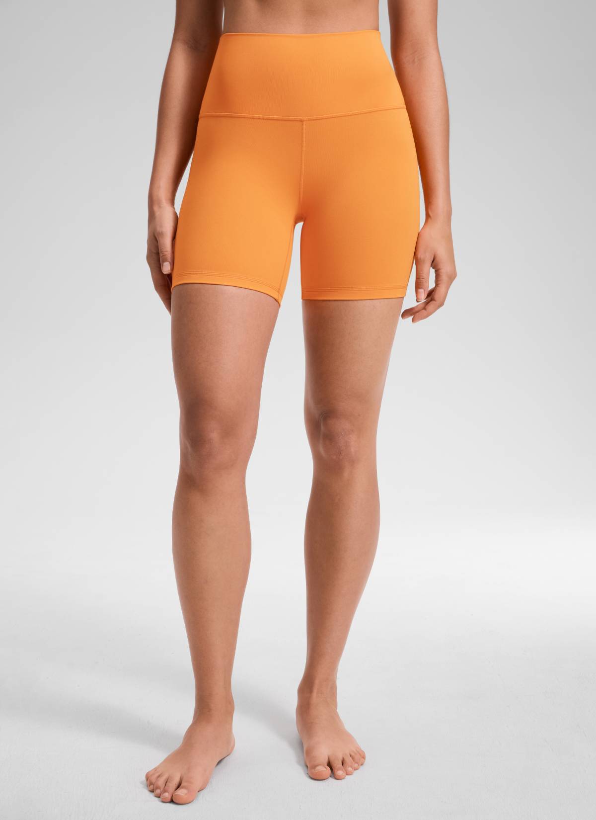 Seluar Pendek Biker Yoga Tinggi CRZ YOGA Wanita Butterluxe Seluar Pendek 6'' Tiger Orange