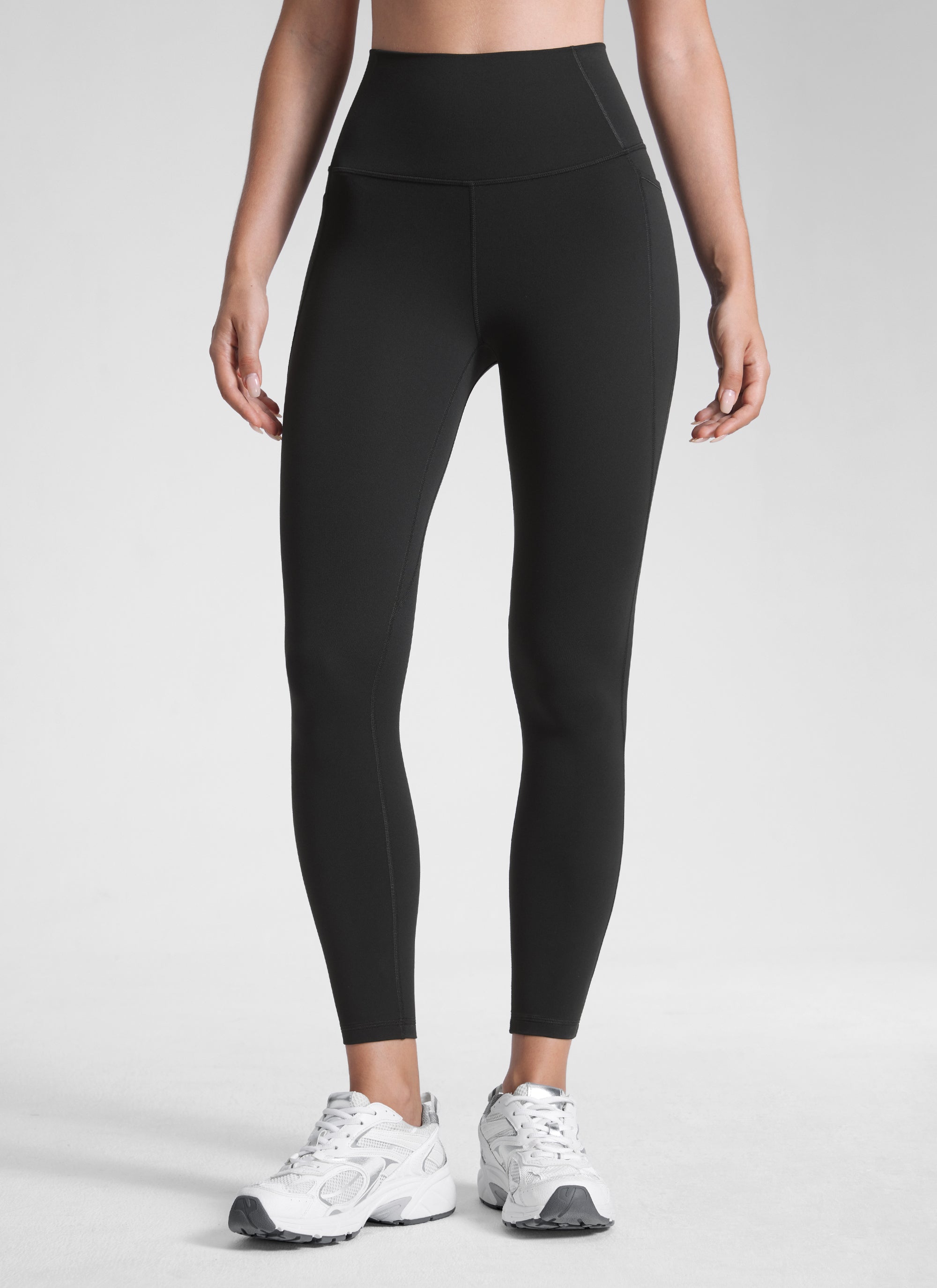Ruang Istirehat Yoga Wanita CRZ YOGA Bertingkat Tinggi Butterluxe Seluar Legging Poket 25'' Hitam