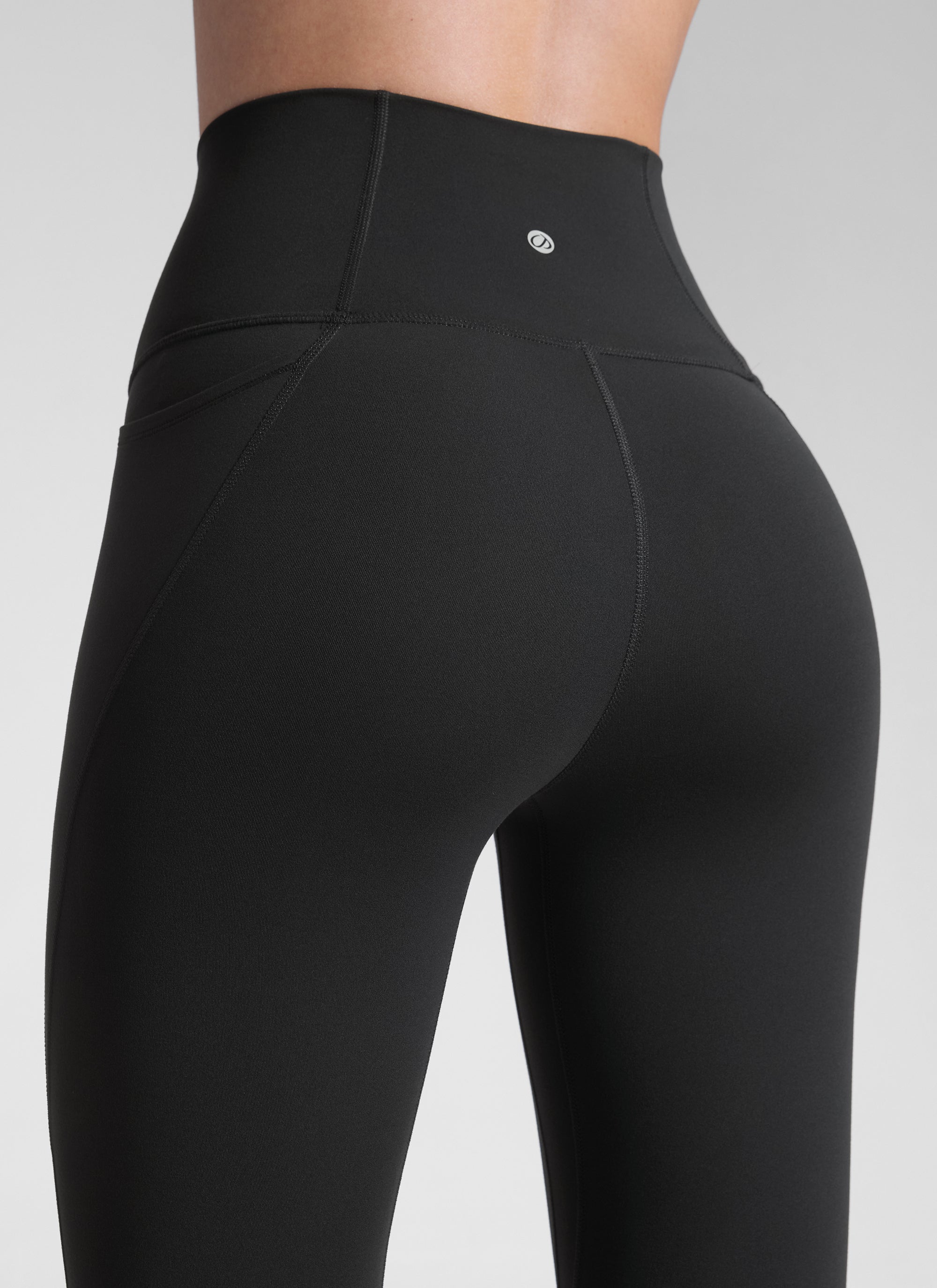 Ruang Istirehat Yoga Wanita CRZ YOGA Bertingkat Tinggi Butterluxe Seluar Legging Poket 25'' Hitam