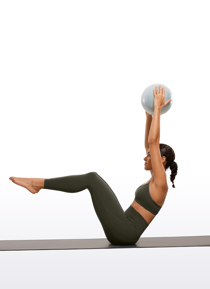 Ruang Istirehat Yoga Wanita CRZ YOGA Bertingkat Tinggi Butterluxe Seluar Legging Poket 25'' Hijau Zaitun