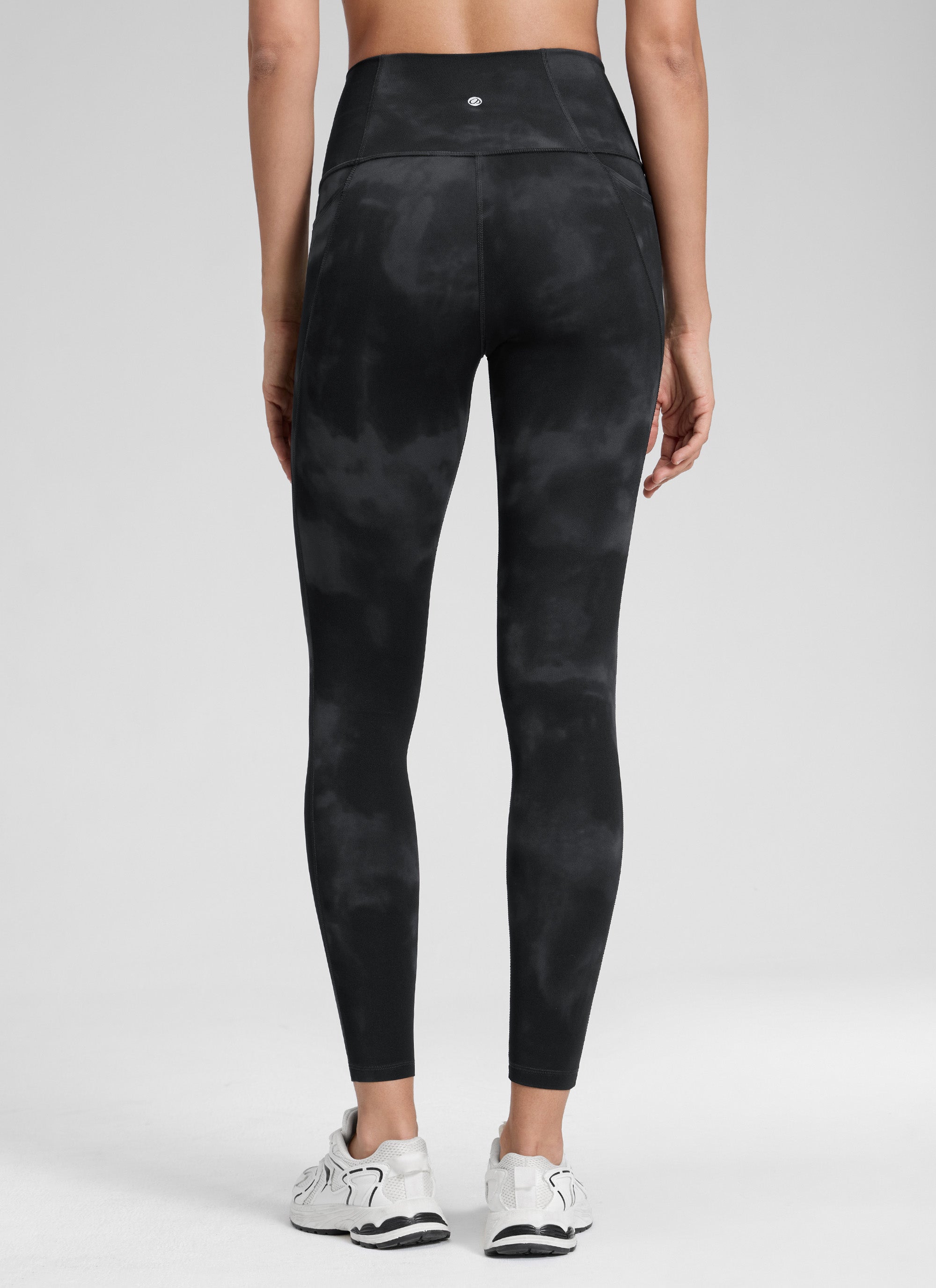 Seluar Legging Berpoket Butterluxe Berpinggang Tinggi Yoga Lounge Wanita CRZ YOGA 64 cm Corak Tie Dye Hitam Bunga