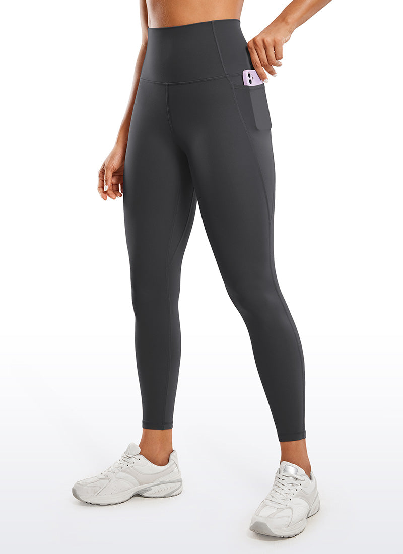 CRZ YOGA Yoga Lounge Wanita Bertingkat Tinggi Butterluxe Seluar Legging Poket 25'' Kelabu Misterius