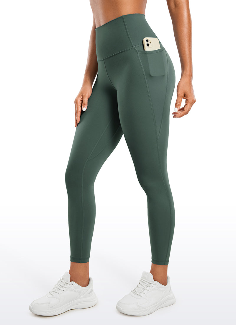 Seluar Legging Berpoket Butterluxe Berpinggang Tinggi Yoga Lounge Wanita CRZ YOGA 64 cm Hijau Hutan Gelap