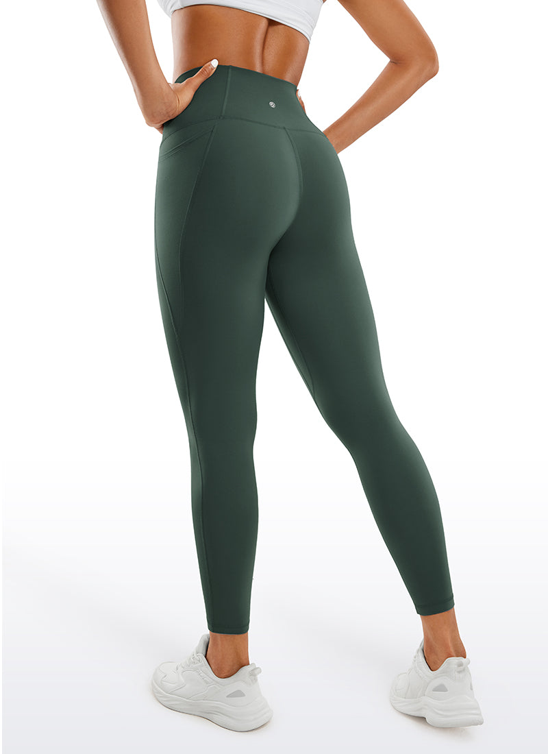 Seluar Legging Berpoket Butterluxe Berpinggang Tinggi Yoga Lounge Wanita CRZ YOGA 64 cm Hijau Hutan Gelap