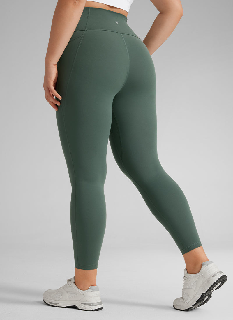Seluar Legging Berpoket Butterluxe Berpinggang Tinggi Yoga Lounge Wanita CRZ YOGA 64 cm Hijau Hutan Gelap