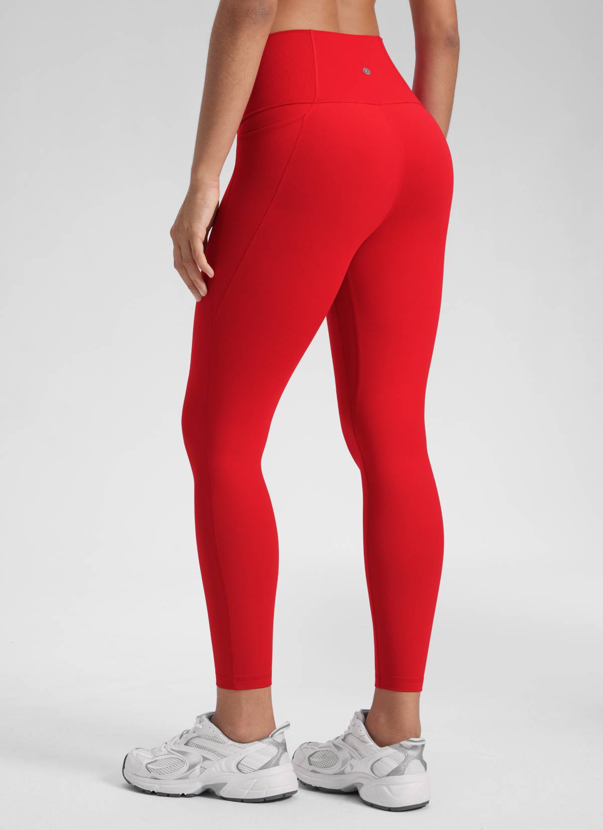 CRZ YOGA Yoga Lounge Wanita Bertingkat Tinggi Butterluxe Seluar Legging Poket 25'' Cili Merah