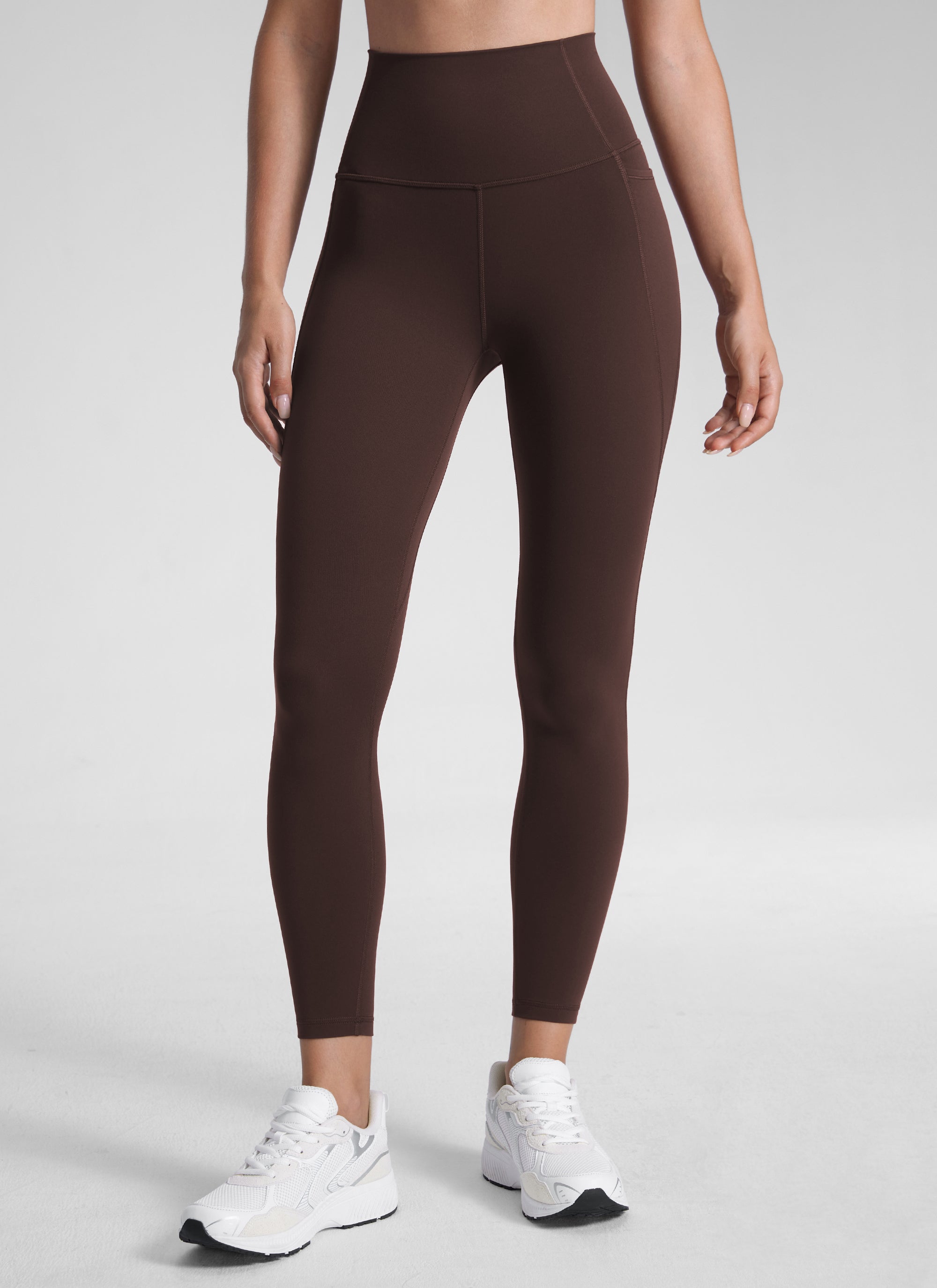 Seluar Legging Berpoket Butterluxe Berpinggang Tinggi Yoga Lounge Wanita CRZ YOGA 64 cm Perang Hot Fudge