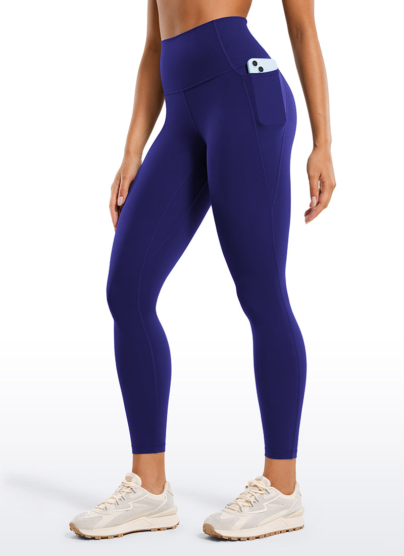 CRZ YOGA Yoga Lounge Wanita Bertingkat Tinggi Butterluxe Seluar Legging Poket 25'' Larkspur Biru