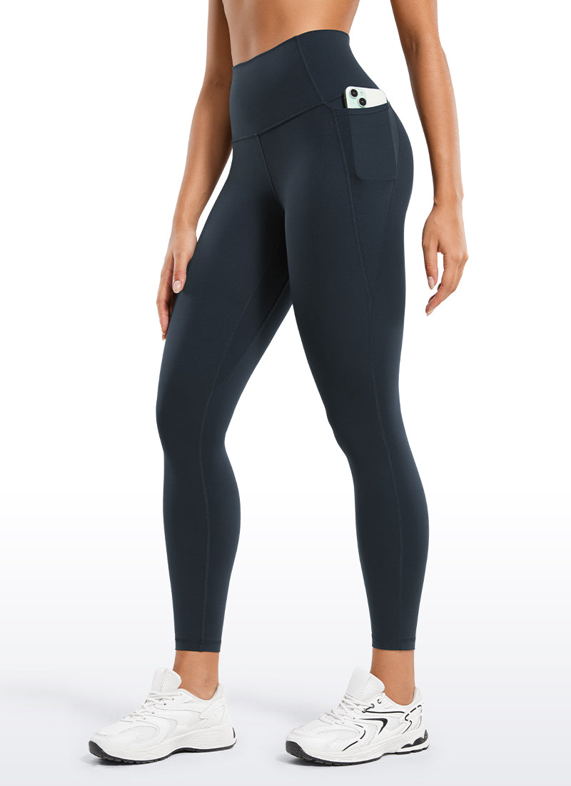 CRZ YOGA Yoga Lounge Wanita Bertingkat Tinggi Butterluxe Legging Poket 25'' Biru Laut Sejati