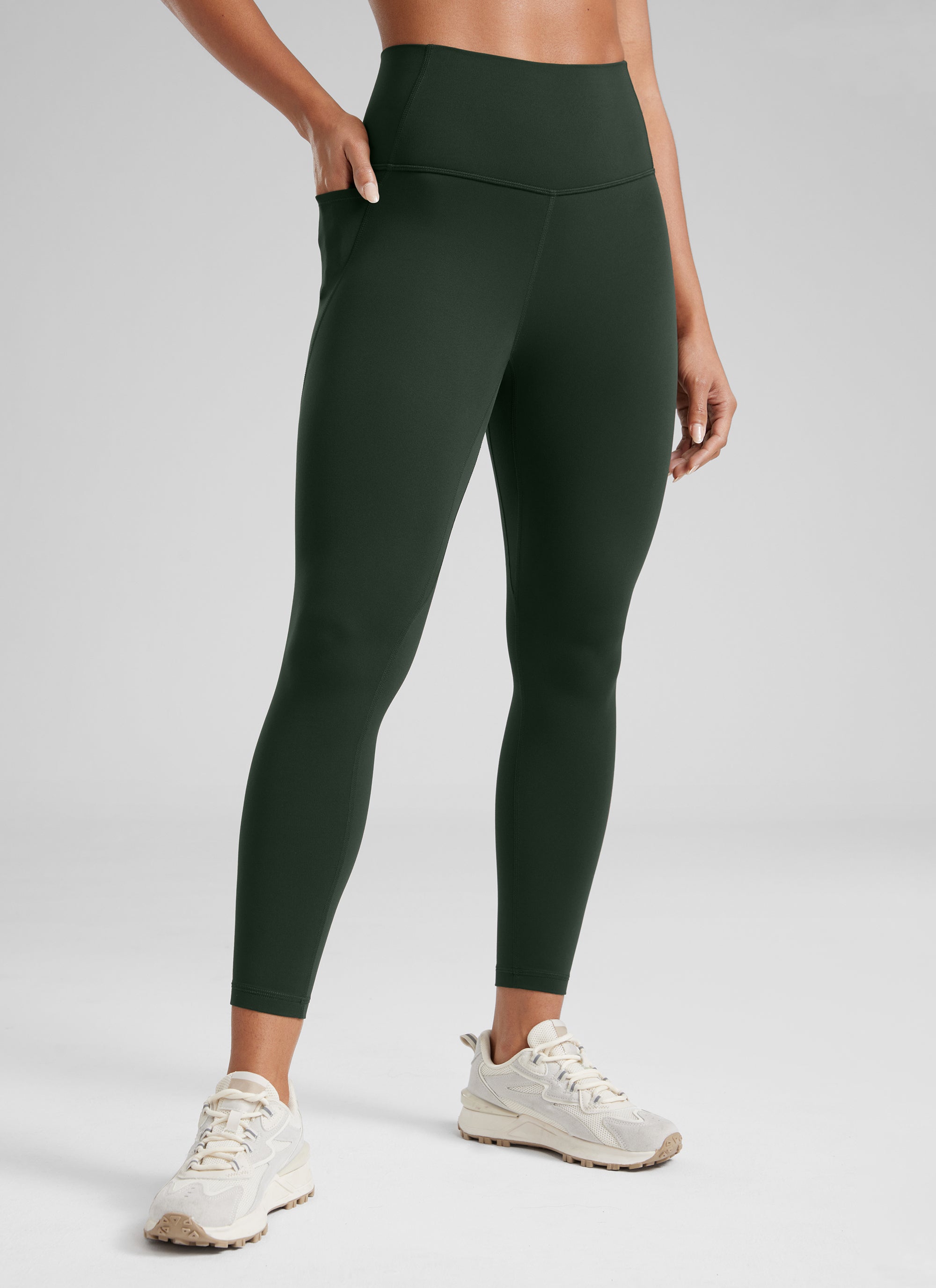 Legging Poket Butterluxe Paras Tinggi Yoga Lounge Wanita CRZ YOGA 64 cm Hijau Legend