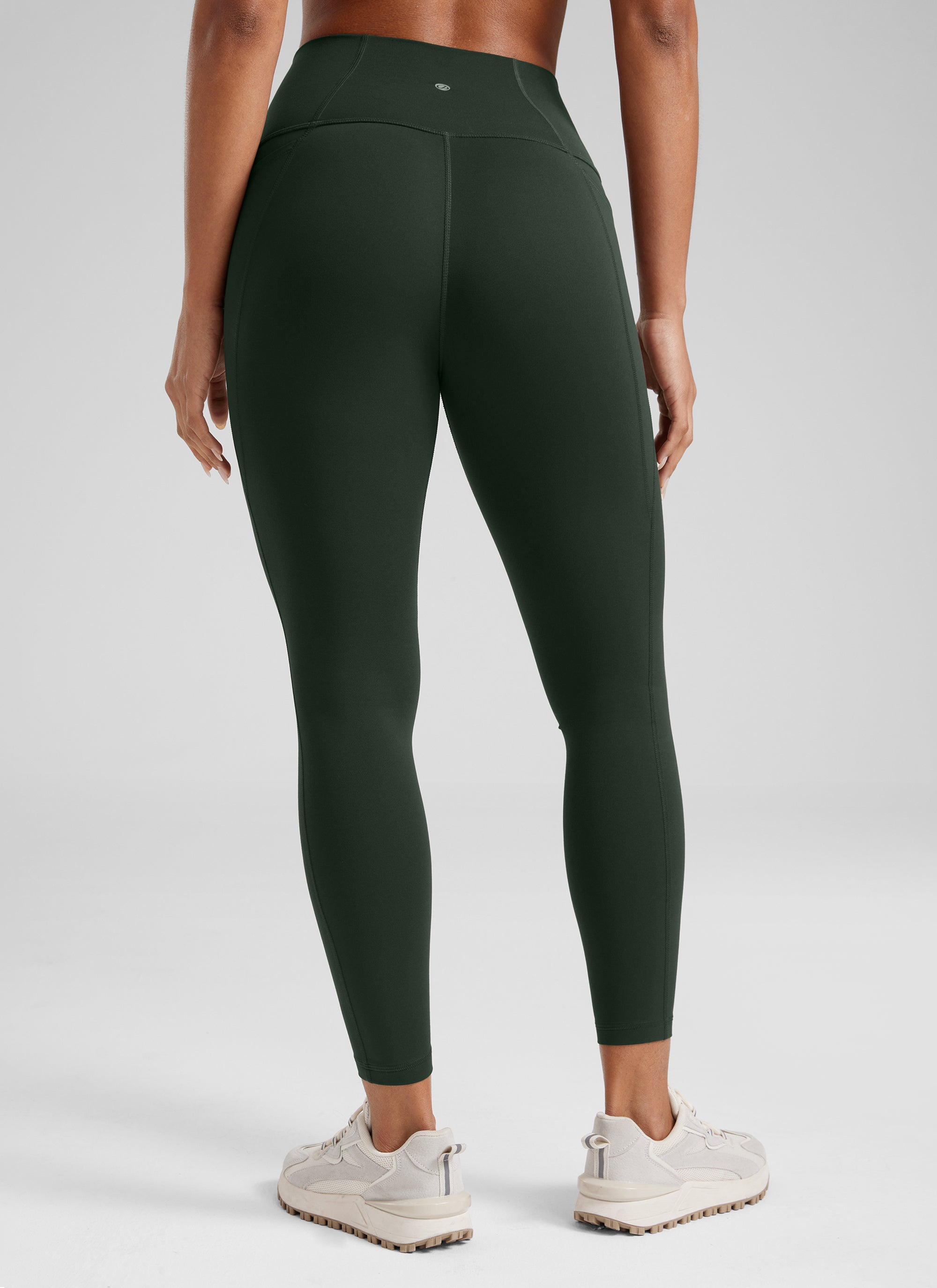 Ruang Istirehat Yoga Wanita CRZ YOGA Bertingkat Tinggi Butterluxe Seluar Legging Poket 25'' Hijau Legenda