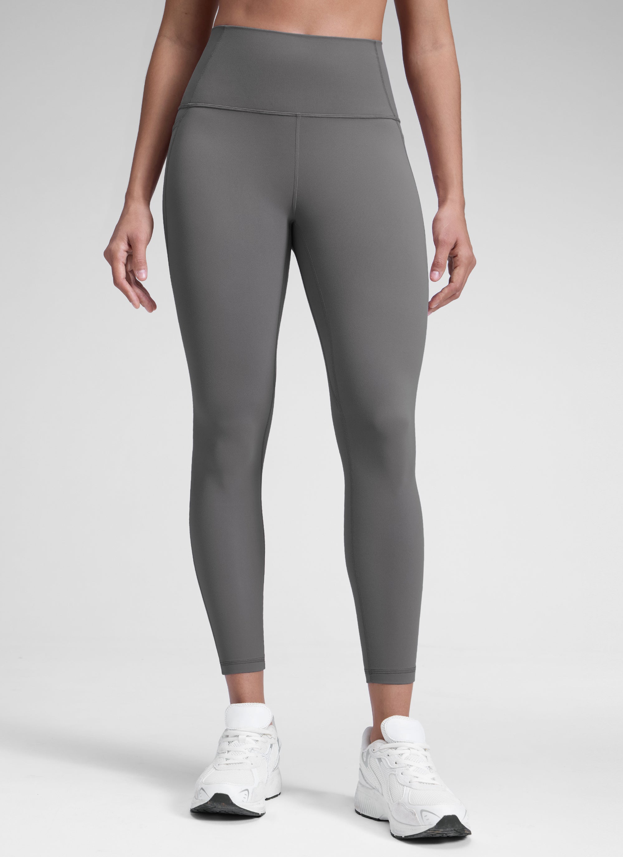 Ruang Istirehat Yoga Wanita CRZ YOGA Bertingkat Tinggi Butterluxe Seluar Legging Poket 25'' Kelabu Abu