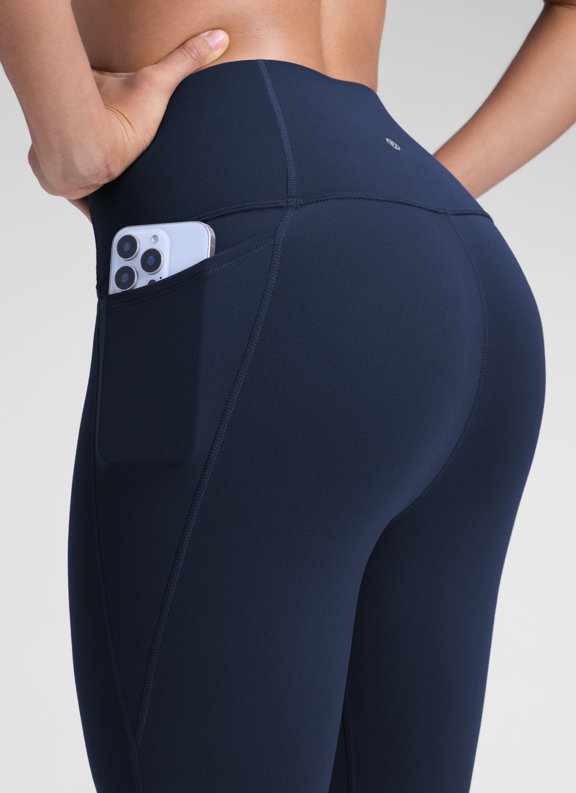 Seluar Legging Berpoket Butterluxe Berpinggang Tinggi Yoga Lounge Wanita CRZ YOGA 64 cm Biru Future