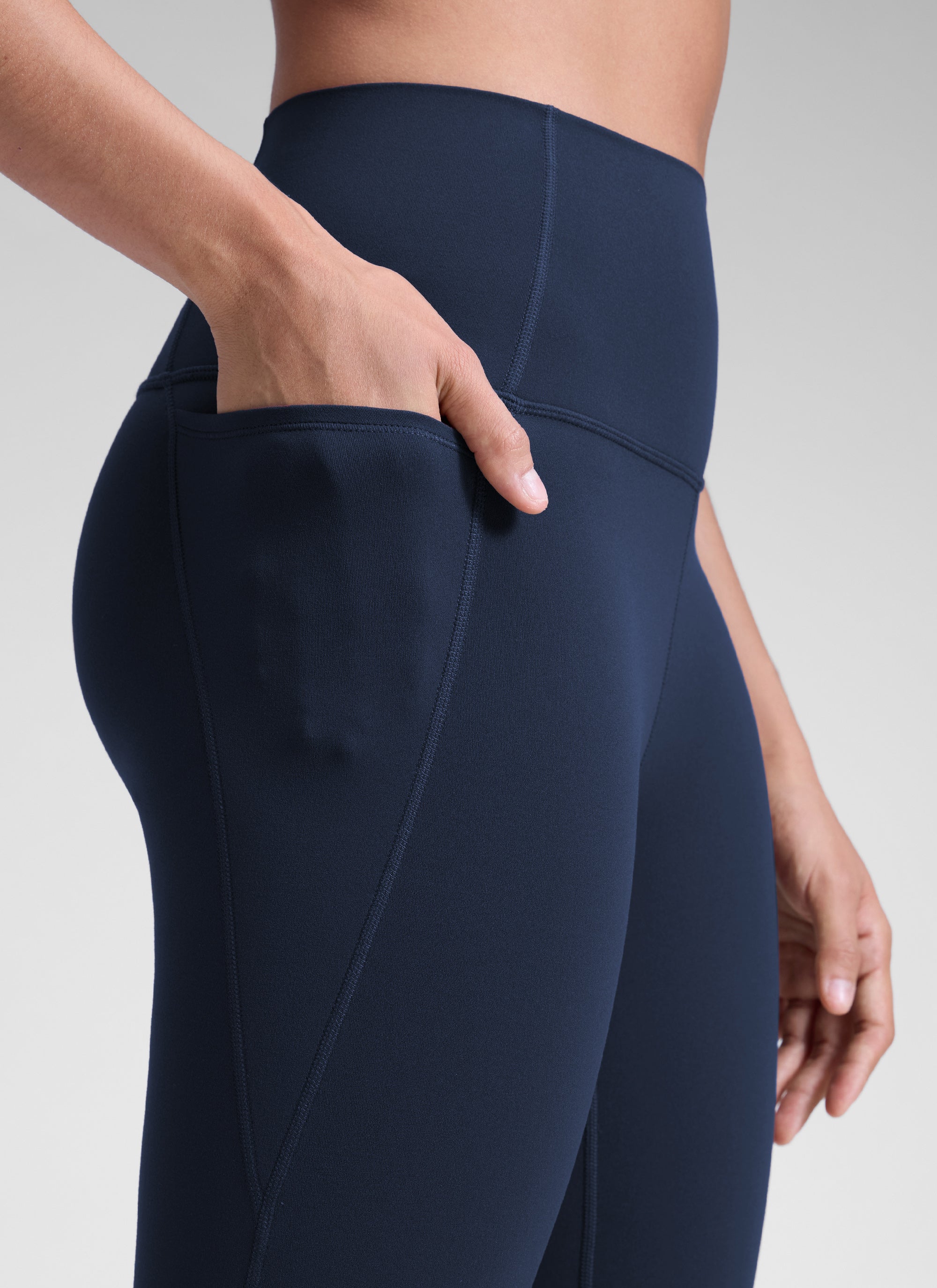 Seluar Legging Berpoket Butterluxe Berpinggang Tinggi Yoga Lounge Wanita CRZ YOGA 64 cm Biru Future