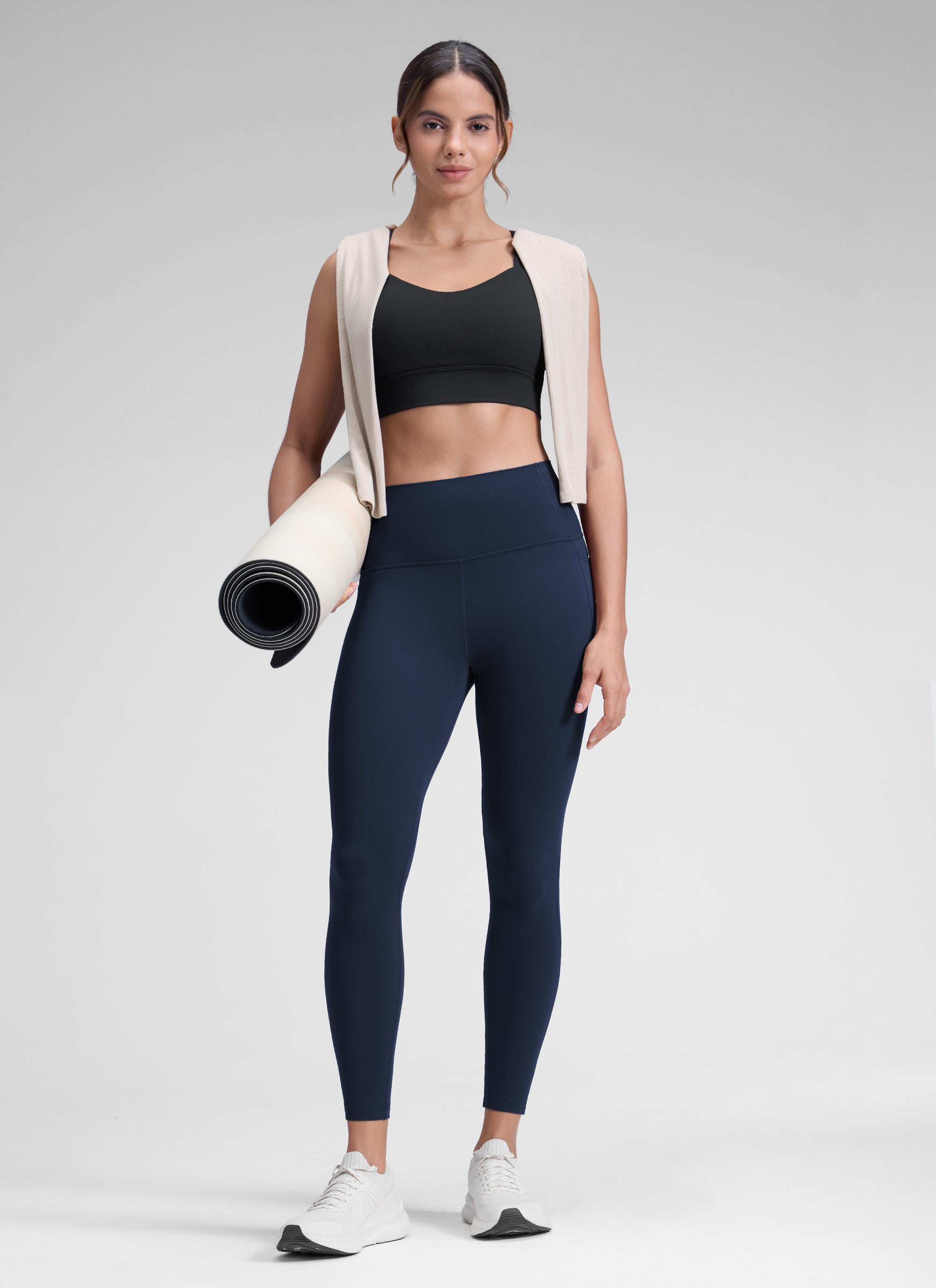 Seluar Legging Berpoket Butterluxe Berpinggang Tinggi Yoga Lounge Wanita CRZ YOGA 64 cm Biru Future