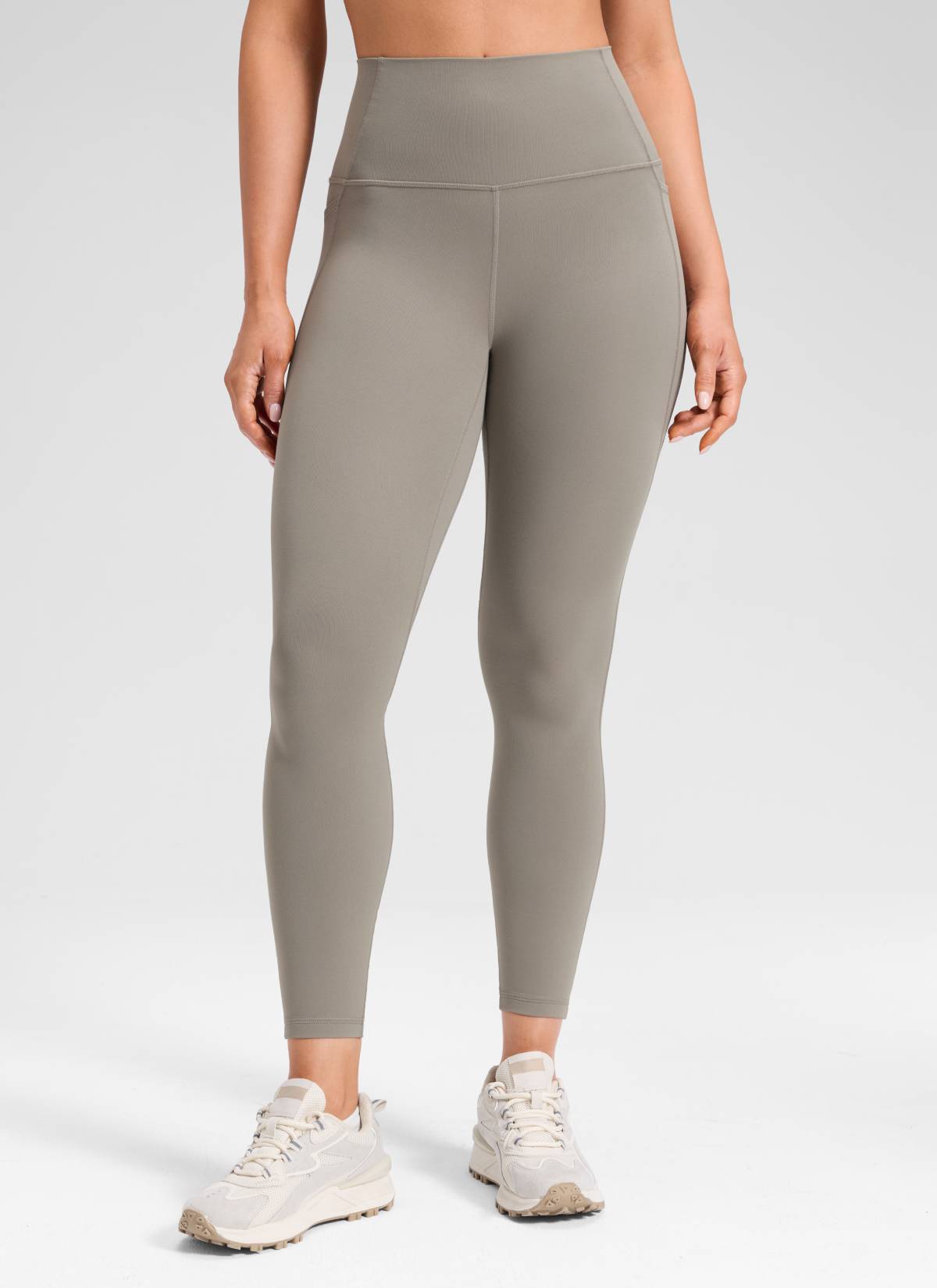 Ruang Istirehat Yoga Wanita CRZ YOGA Bertingkat Tinggi Butterluxe Legging Poket 25'' Kelabu Abu Hangat