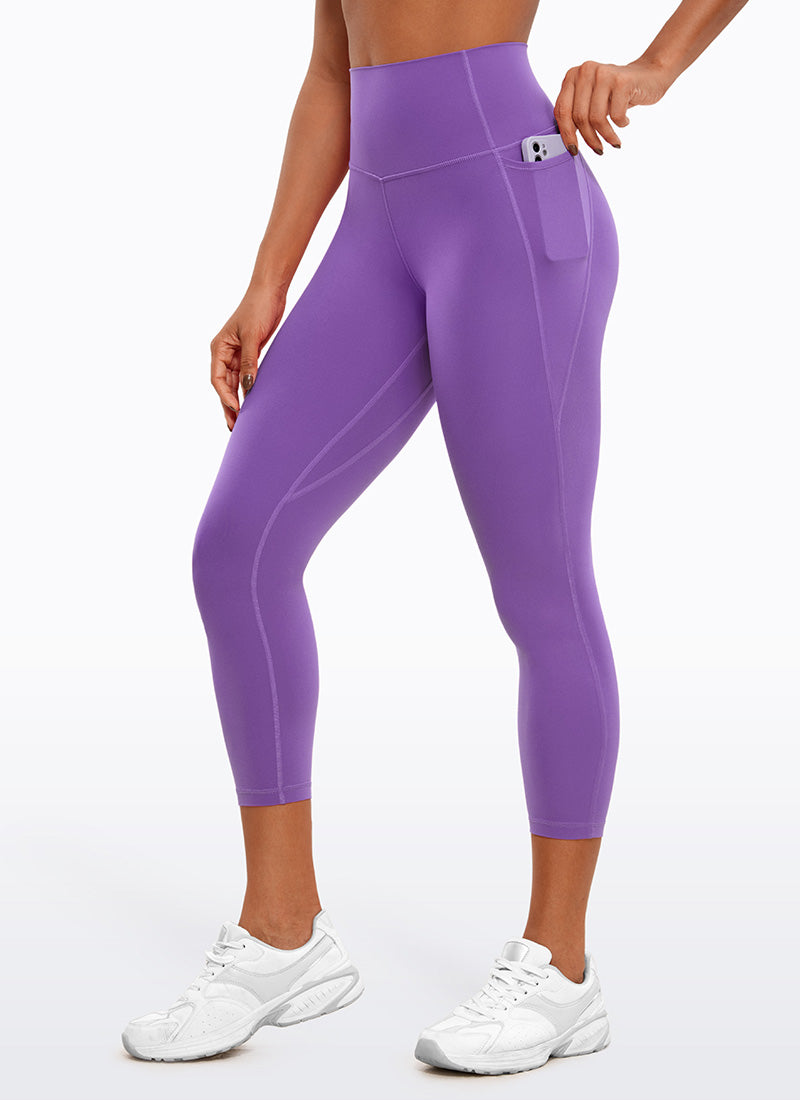 CRZ YOGA Wanita Butterluxe Legging Capri Poket Pinggang Tinggi 23'' Royal Lilac