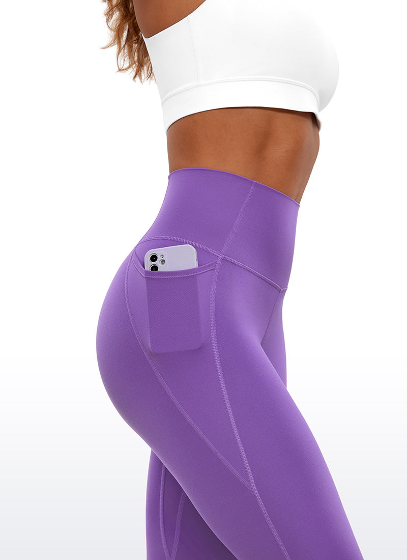 CRZ YOGA Wanita Butterluxe Legging Capri Poket Pinggang Tinggi 23'' Royal Lilac