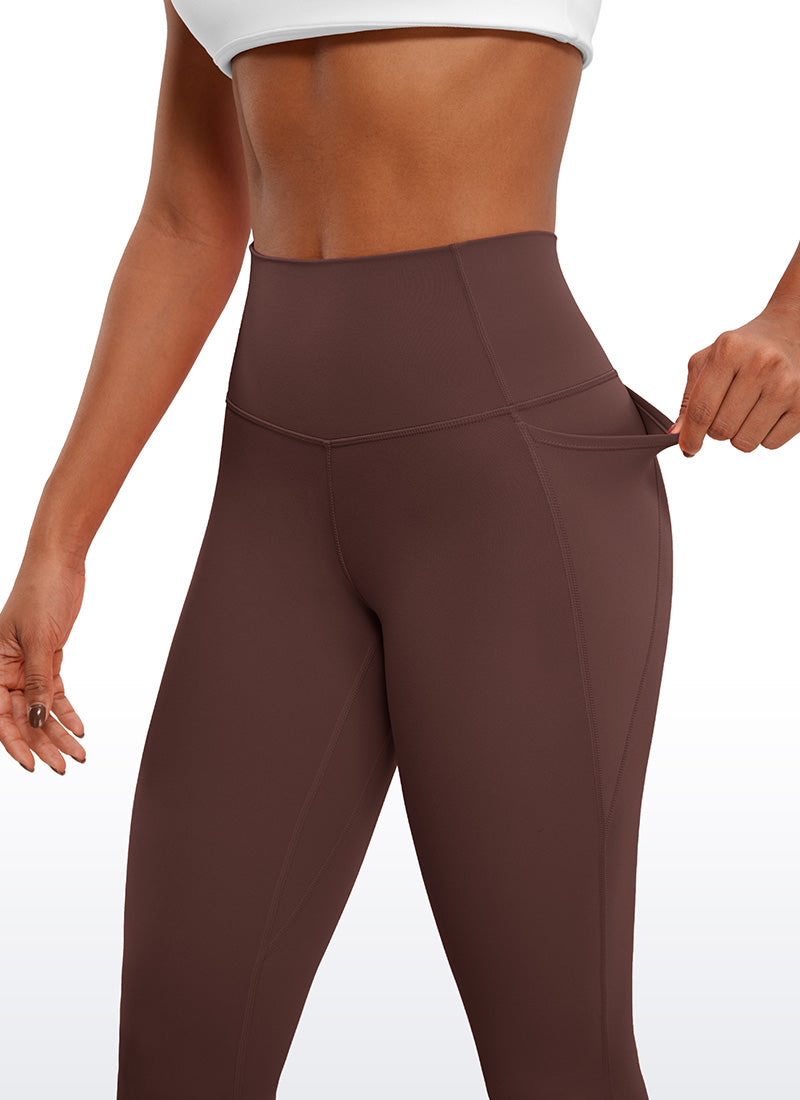 CRZ YOGA Wanita Butterluxe Seluar Legging Capri Poket Pinggang Tinggi 23'' Taupe