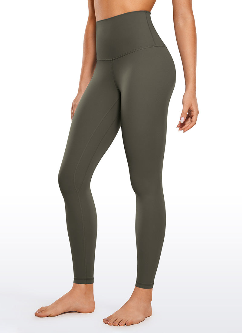 CRZ YOGA Yoga Wanita Pinggang Super Tinggi Butterluxe Legging Yoga 28'' Hijau Tentera Muda