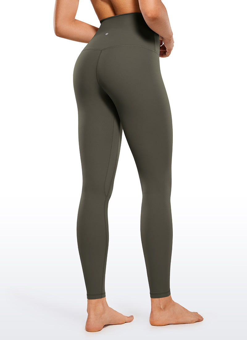 CRZ YOGA Yoga Wanita Pinggang Super Tinggi Butterluxe Legging Yoga 28'' Hijau Tentera Muda