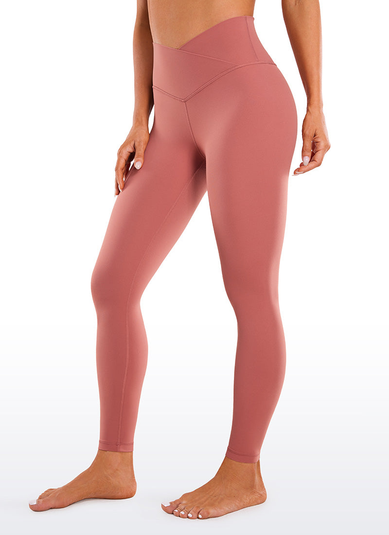 CRZ YOGA Wanita Bertingkat Tinggi Butterluxe Legging Yoga 28'' V Pinggang Silang Briar Rose