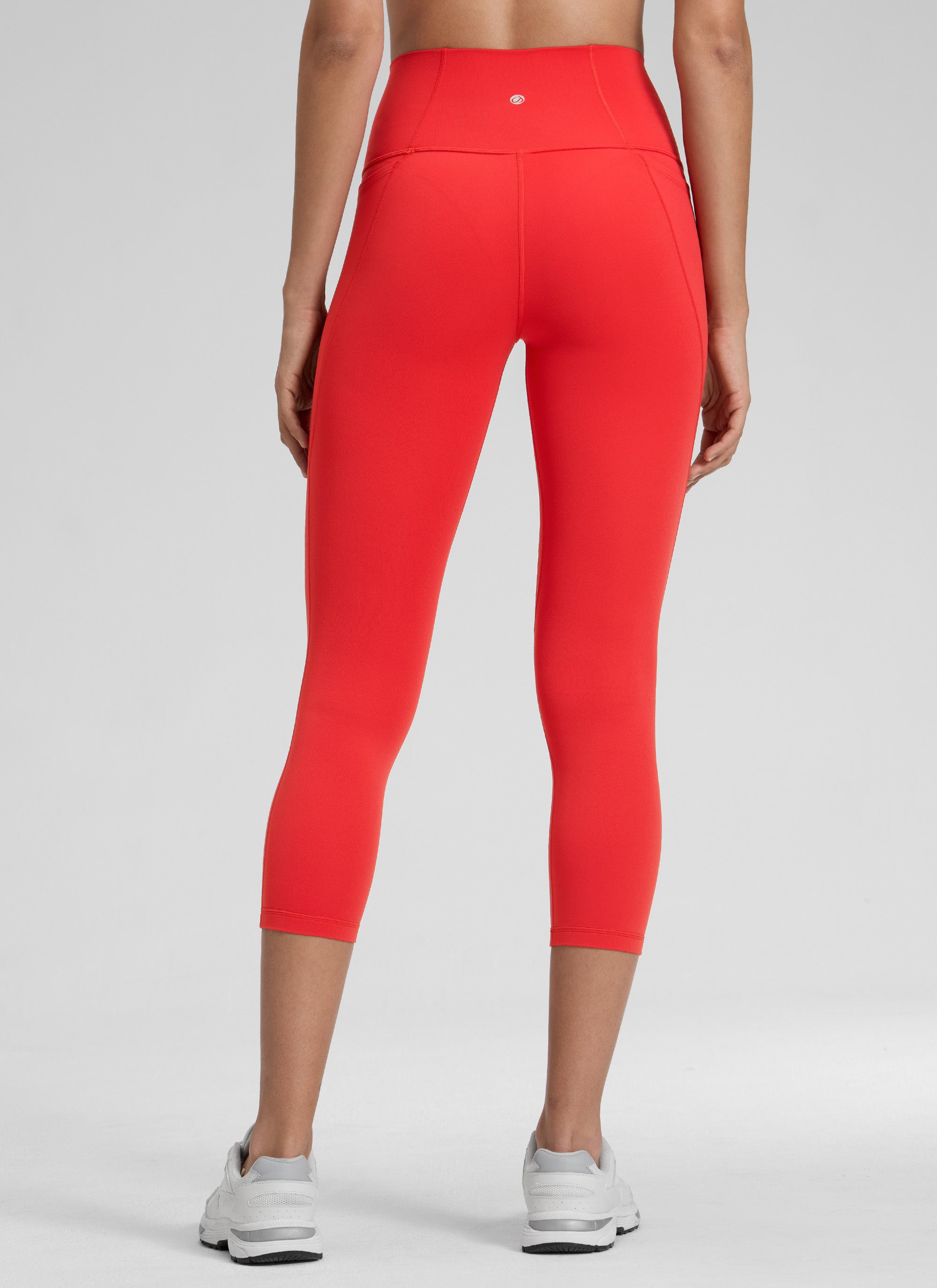 Seluar Capri Yoga Butterluxe Paras Pinggang Tinggi Berpoket 21'' Merah Miji Wanita CRZ YOGA