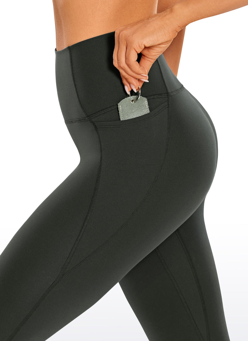 Seluar Capri Yoga Butterluxe Paras Pinggang Tinggi Berpoket 21'' Zaitun Kelabu Wanita CRZ YOGA