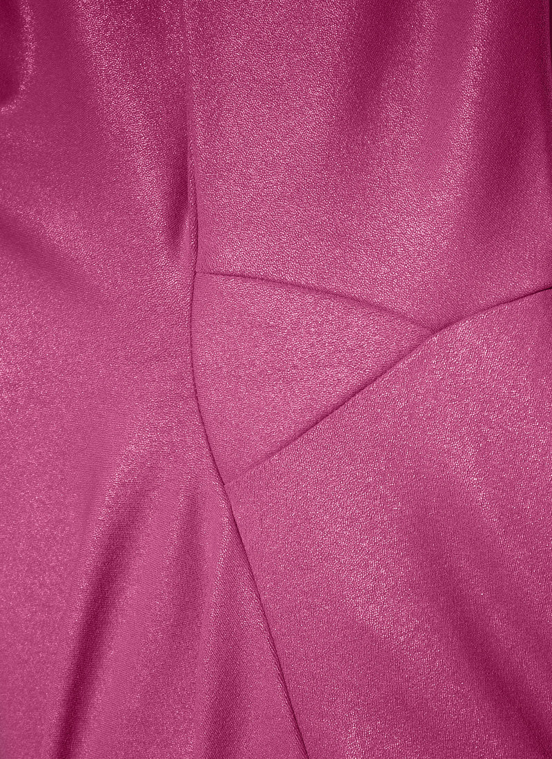 Seluar Legging Matte Kulit Tiruan Tanpa Jahitan Hadapan Butterluxe Wanita CRZ YOGA 67 cm Corak Klasik Ungu Magenta