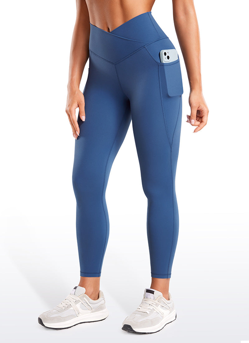 Seluar Legging Pinggang Bersilang CRZ YOGA Butterluxe Wanita dengan Poket 64 cm