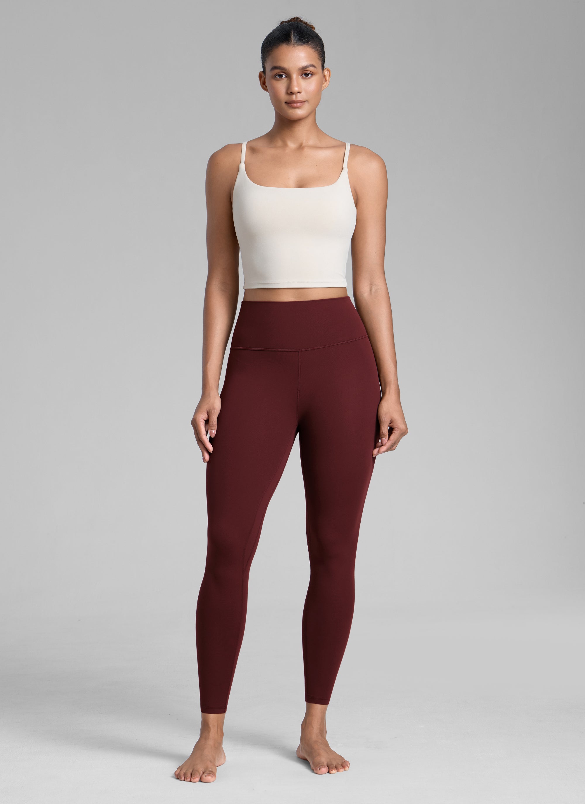 Senaman Tinggi CRZ YOGA Wanita Butterlift Legging Yoga Merlot Merah 25''