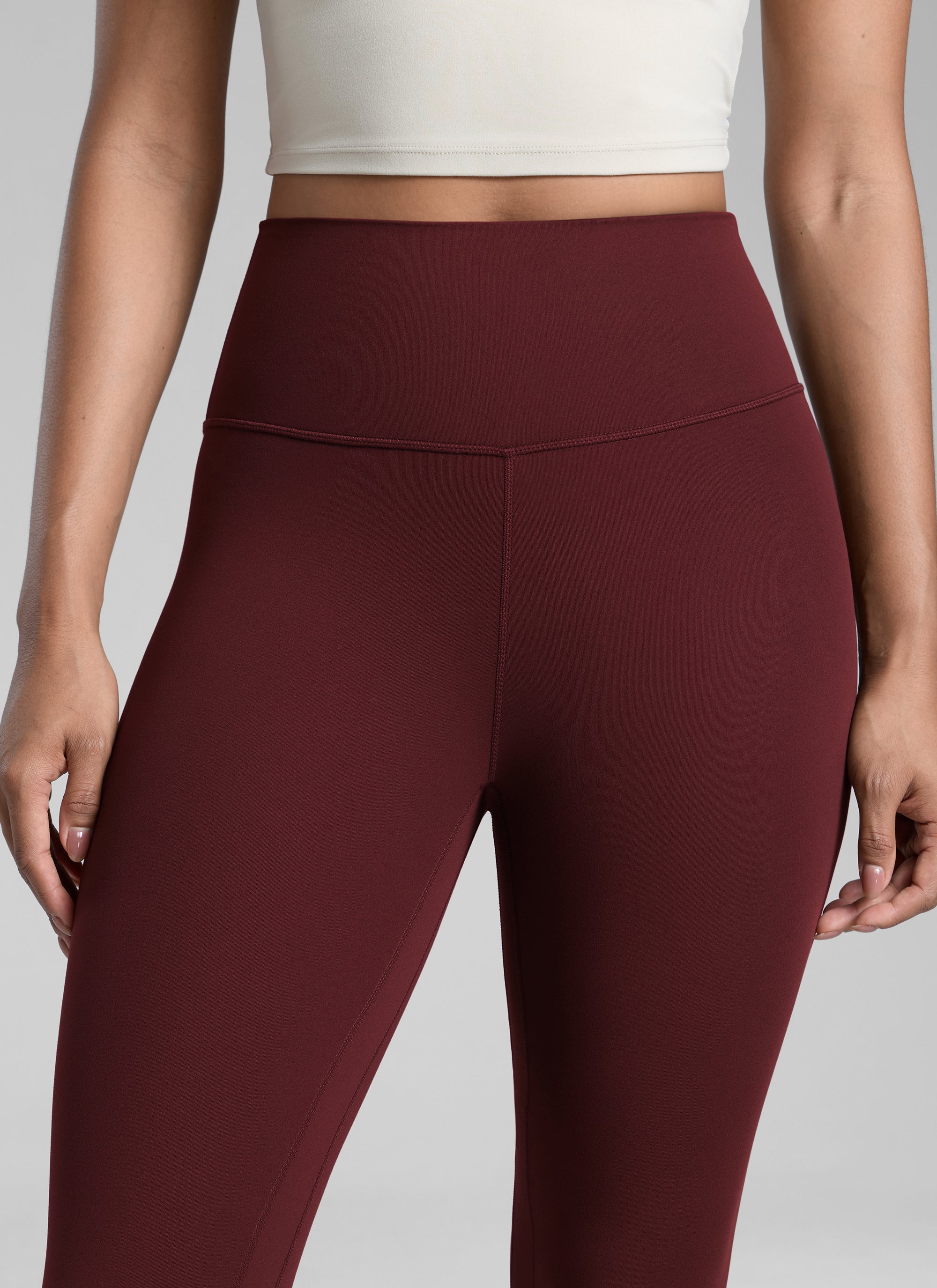 Senaman Tinggi CRZ YOGA Wanita Butterlift Legging Yoga Merlot Merah 25''