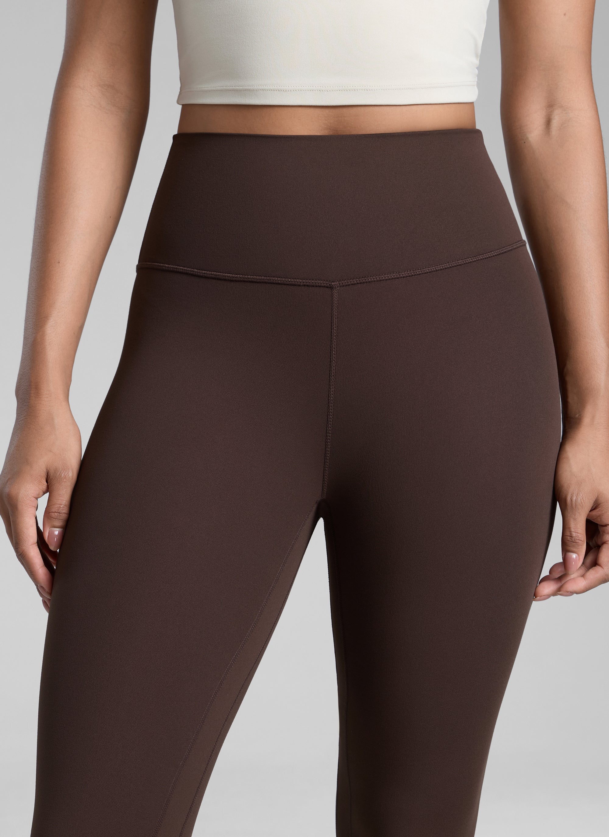 Senaman Tinggi CRZ YOGA Wanita Butterlift Legging Yoga 25'' Coklat Fudge Panas