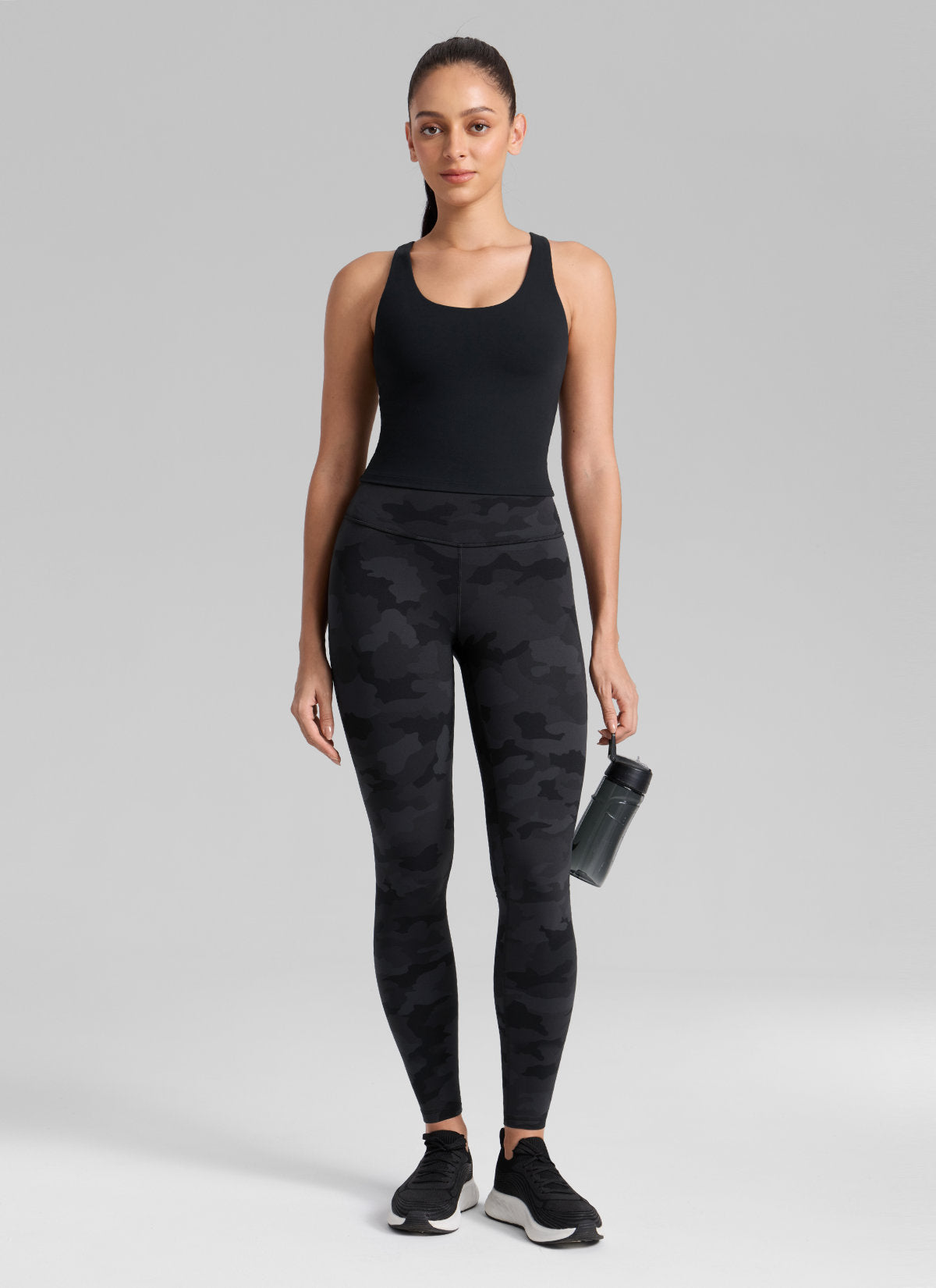 Senaman Tinggi CRZ YOGA Wanita Butterlift Legging Yoga 28'' Penyamaran Kelabu Gelap 2