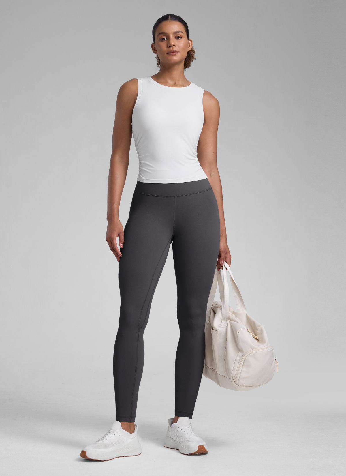 Senaman Tinggi CRZ YOGA Wanita Butterlift Legging Yoga 28'' Kelabu Misterius