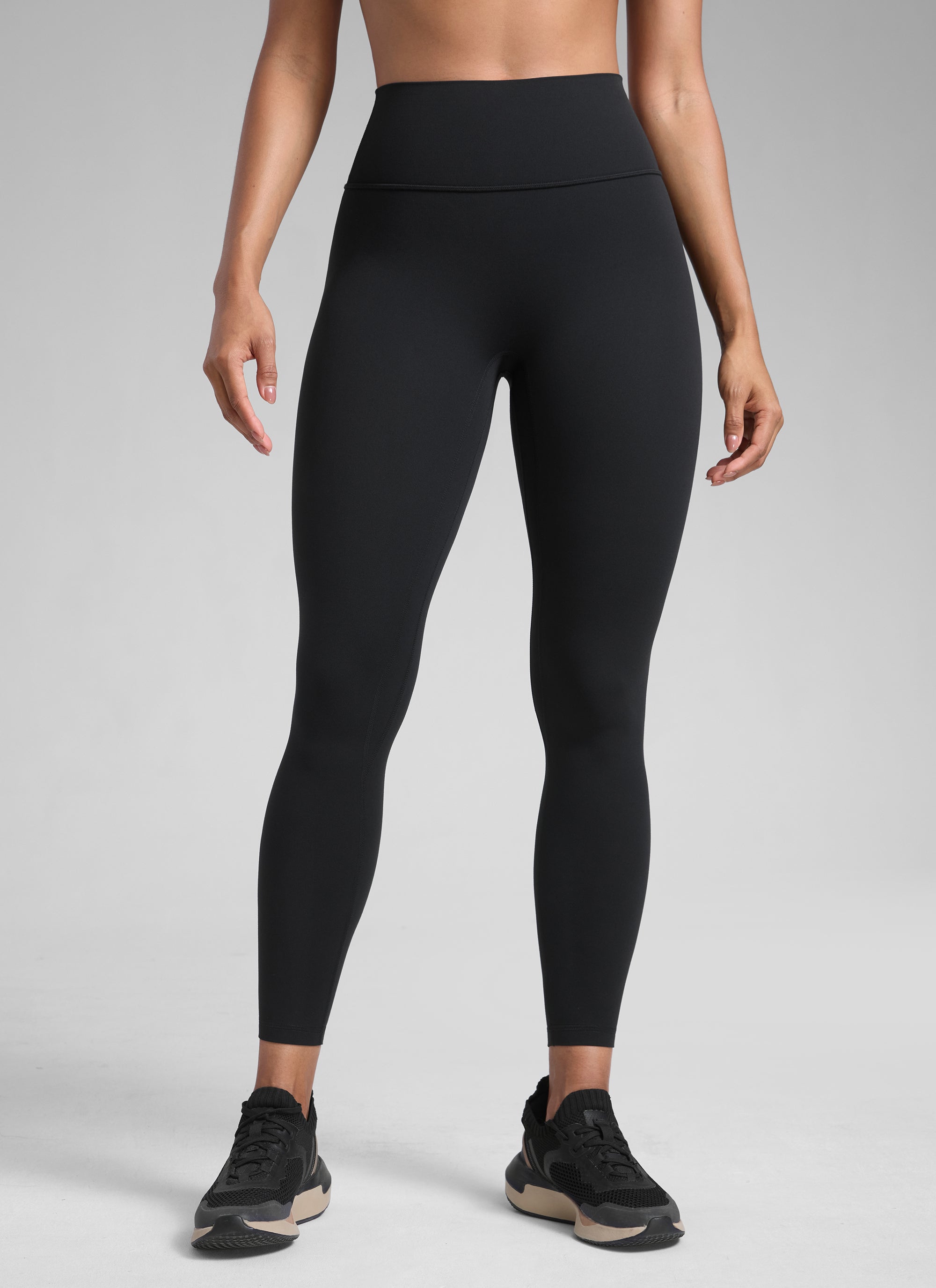 CRZ YOGA Wanita Butterlift Seluar Legging Punggung Berkedut Tinggi Tanpa Jahitan Depan Hitam