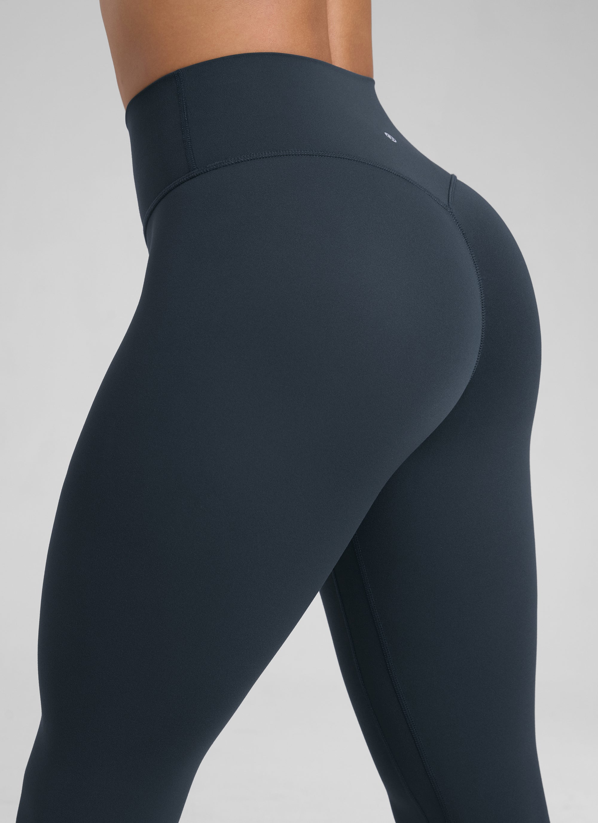 CRZ YOGA Wanita Butterlift Seluar Legging Punggung Berkedut Tinggi Tanpa Jahitan Depan Biru Laut Tulen