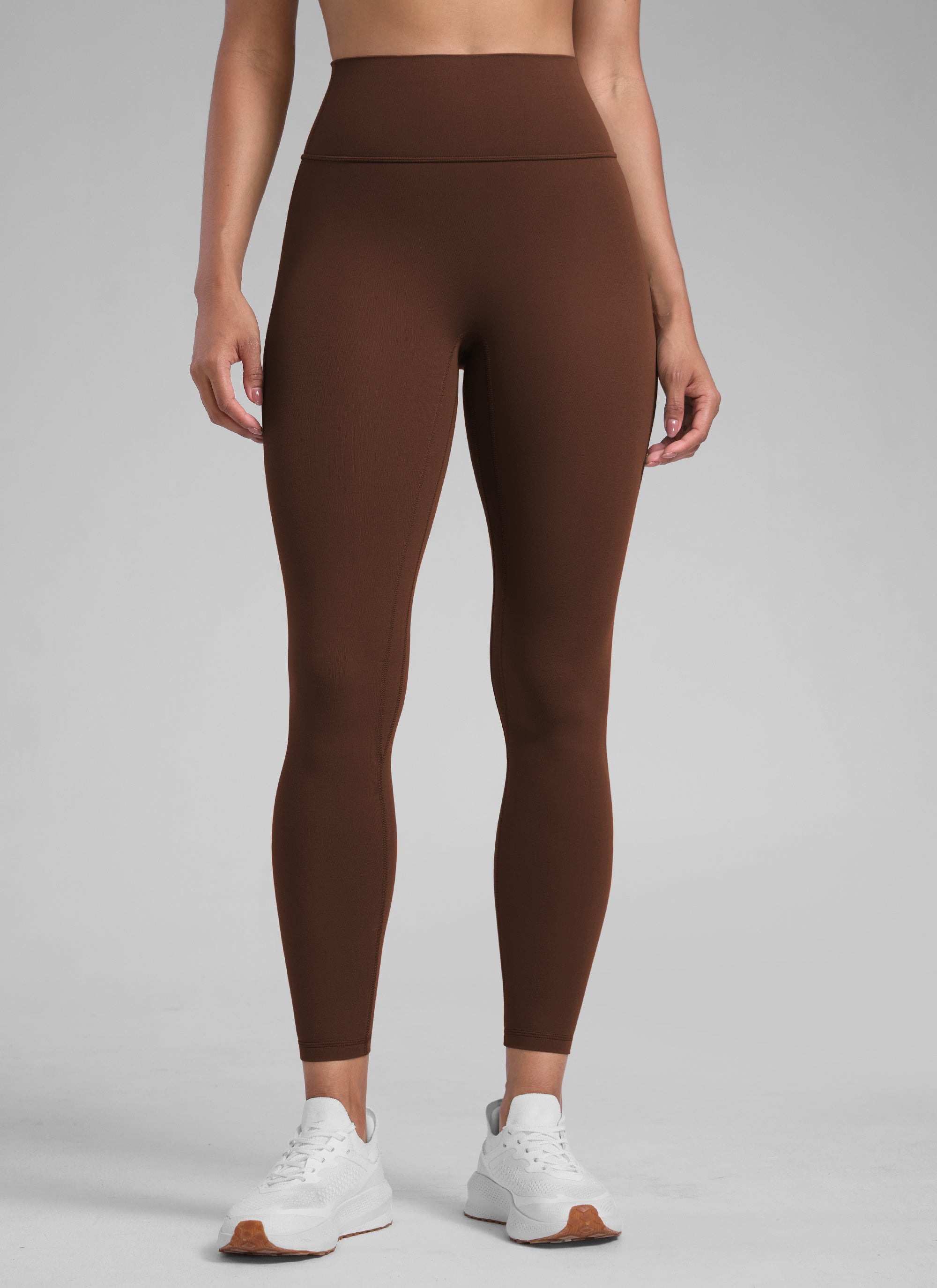CRZ YOGA Wanita Butterlift Legging Punggung Berkerut Tinggi Tanpa Jahitan Depan Coklat Lava