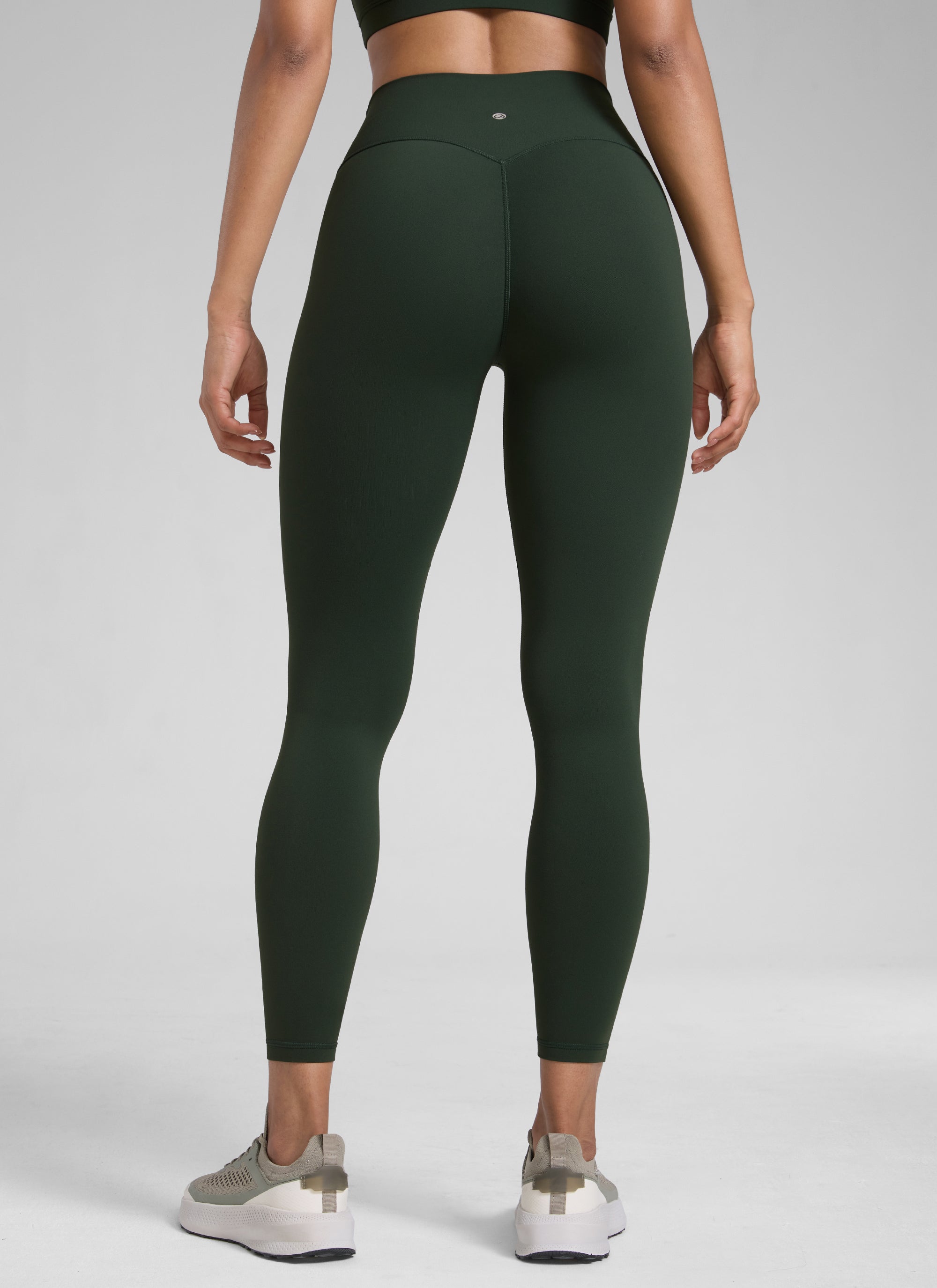 CRZ YOGA Wanita Butterlift Seluar Legging Punggung Berkedut Tinggi Tanpa Jahitan Depan Hijau Legenda