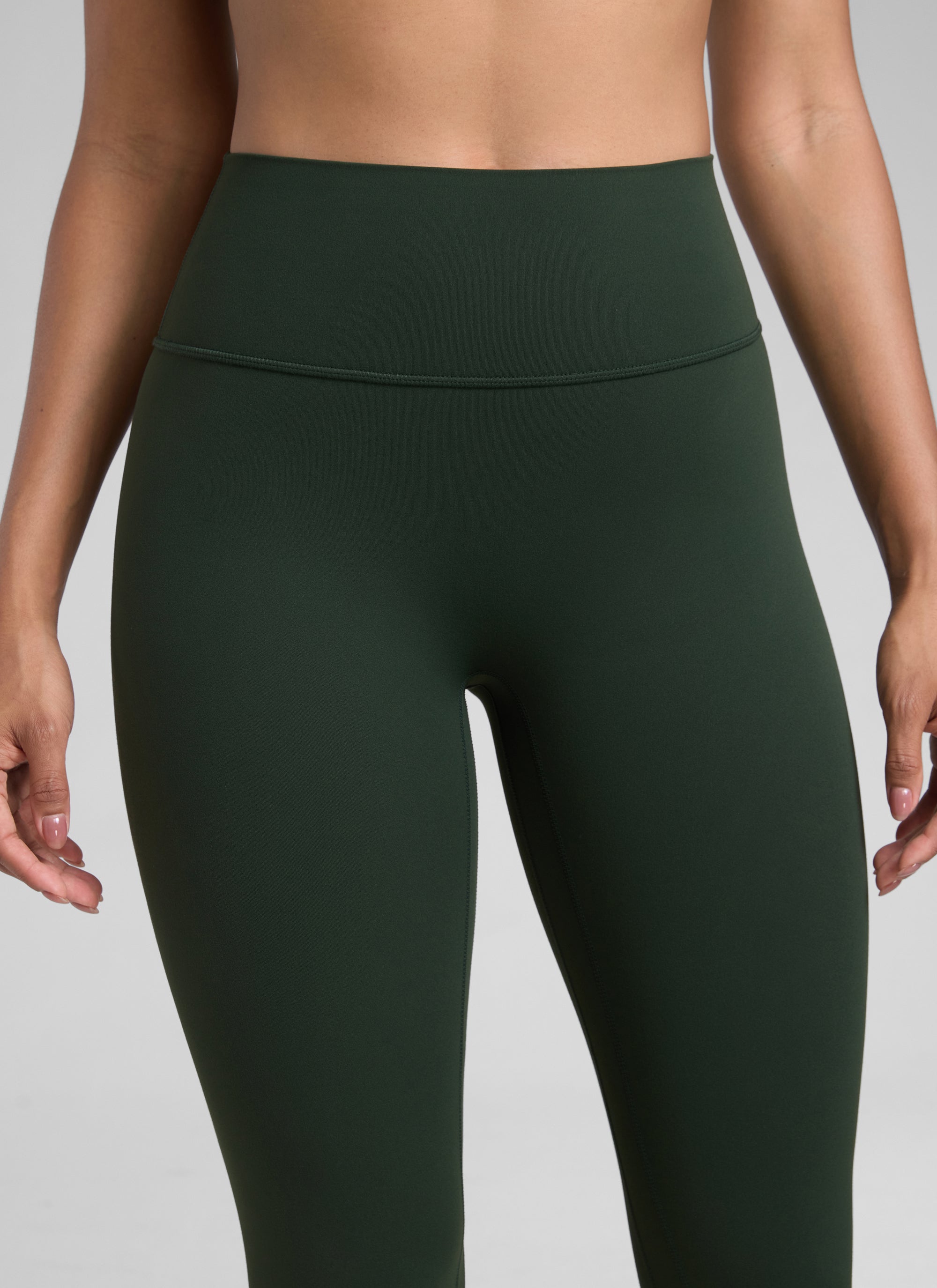 CRZ YOGA Wanita Butterlift Seluar Legging Punggung Berkedut Tinggi Tanpa Jahitan Depan Hijau Legenda