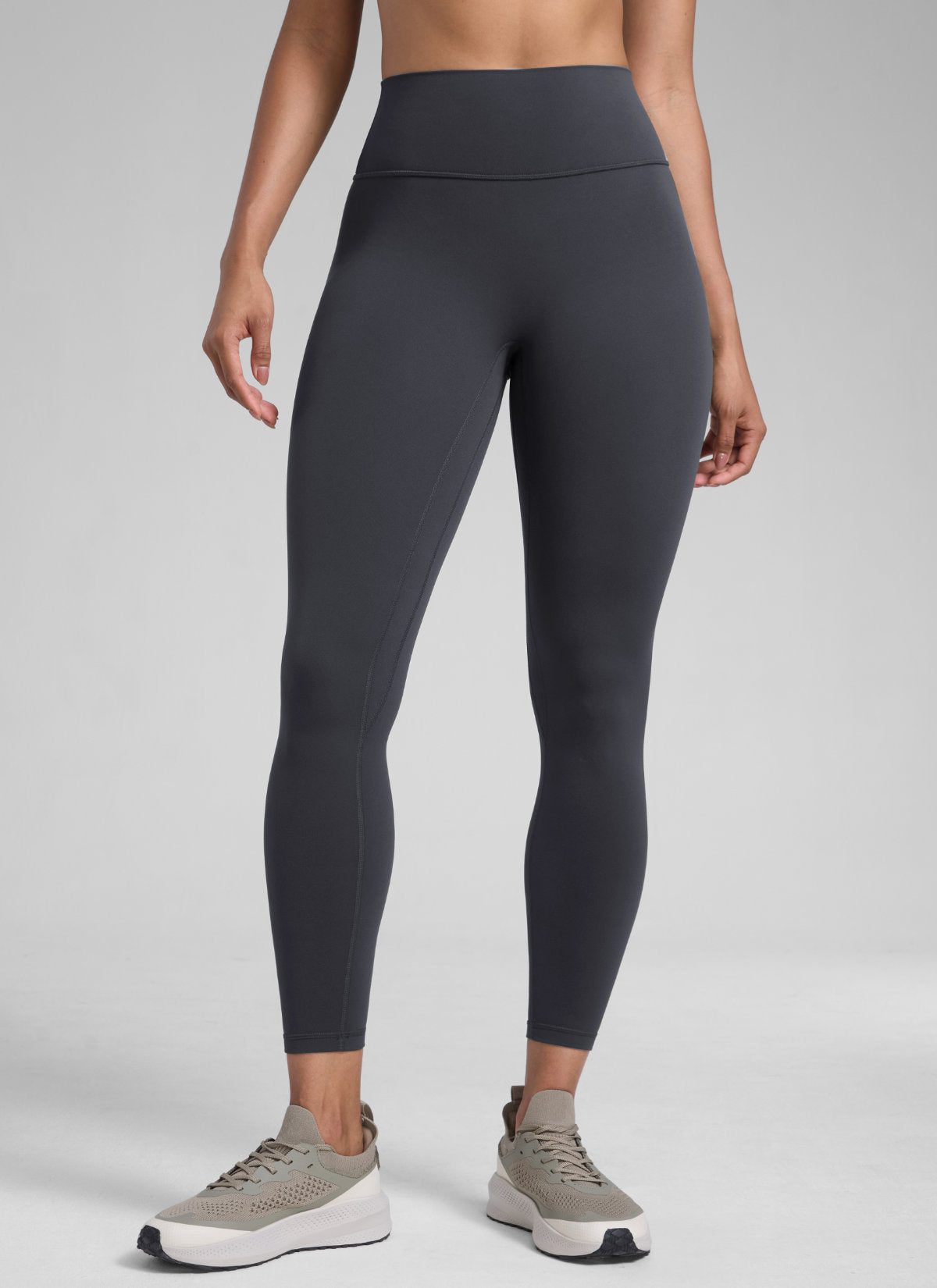 CRZ YOGA Wanita Butterlift Seluar Legging Punggung Berkedut Tinggi Tanpa Jahitan Depan Grafit Kelabu