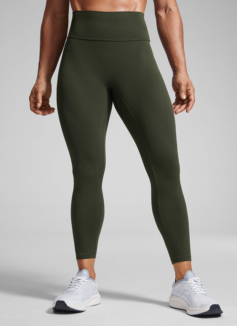CRZ YOGA Wanita Butterlift Seluar Legging Punggung Berkedut Tinggi Tanpa Jahitan Depan Hijau Zaitun