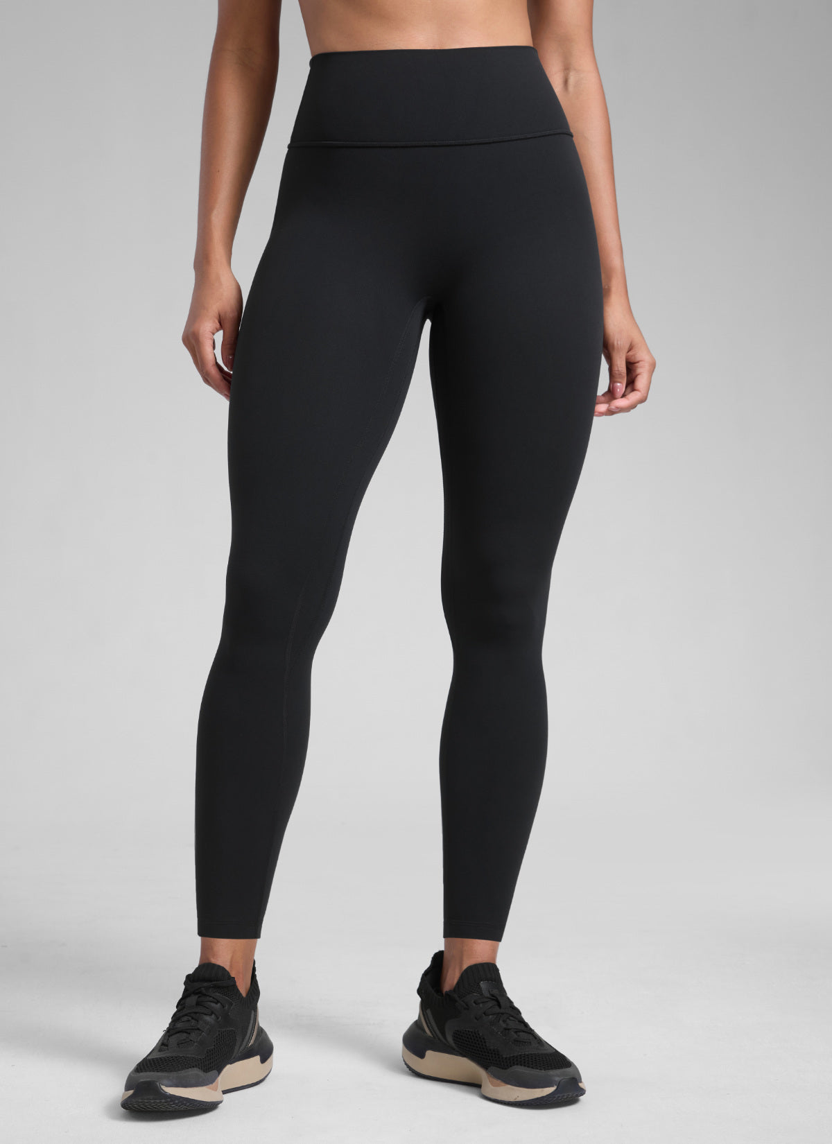 Senaman CRZ YOGA Wanita Secretsculpt™ Legging Tanpa Jahitan Depan 28'' Hitam