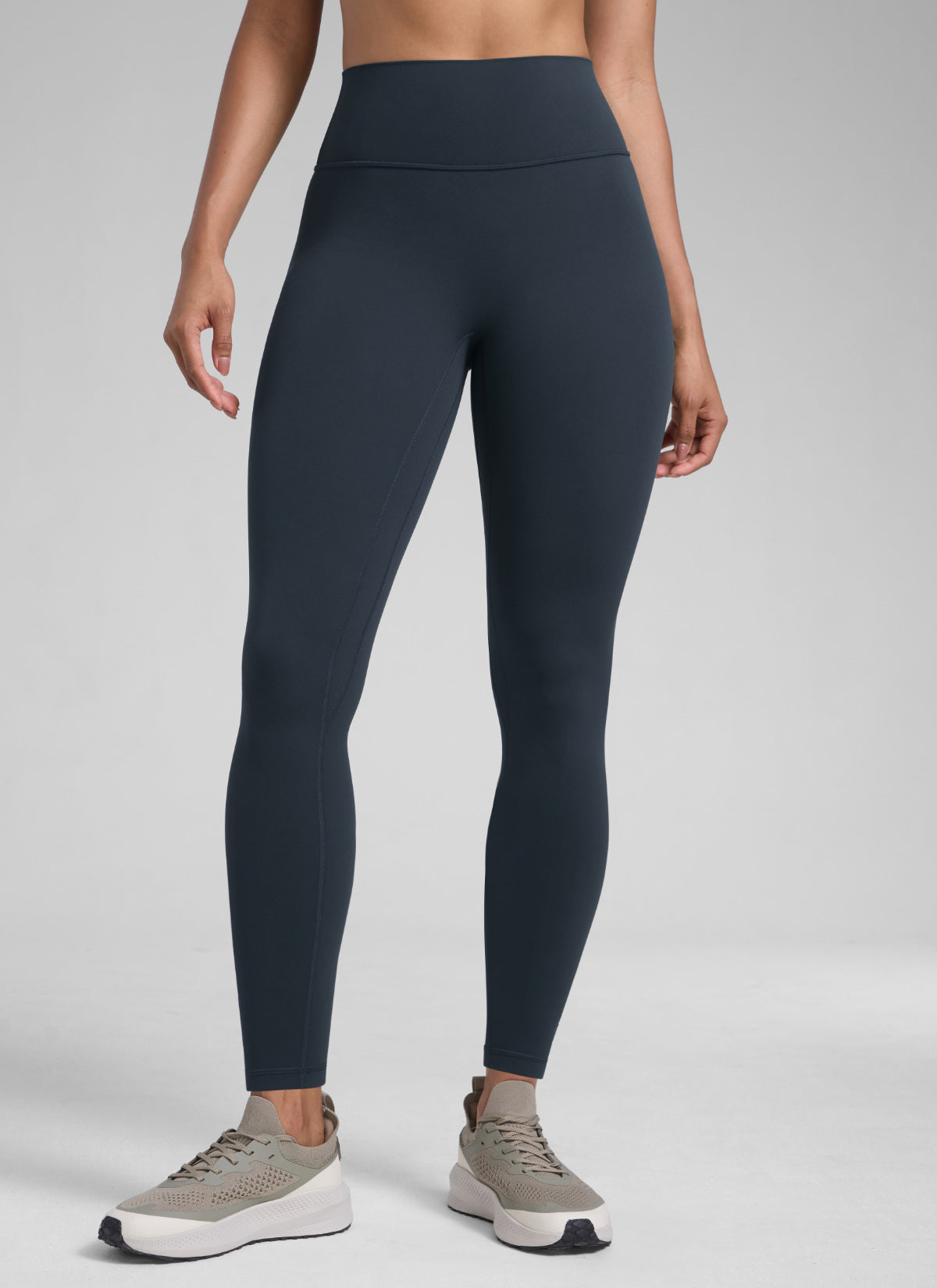 CRZ YOGA Senaman Secretsculpt™ Wanita Legging Tanpa Jahitan Depan 28'' Biru Laut Sejati